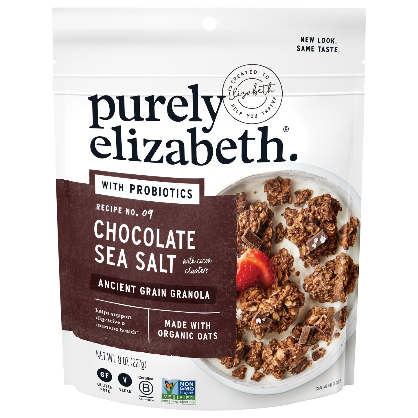 Purely Elizabeth Granola Probiotic Chocolate Sea Salt 8 oz (Pack Of 6)