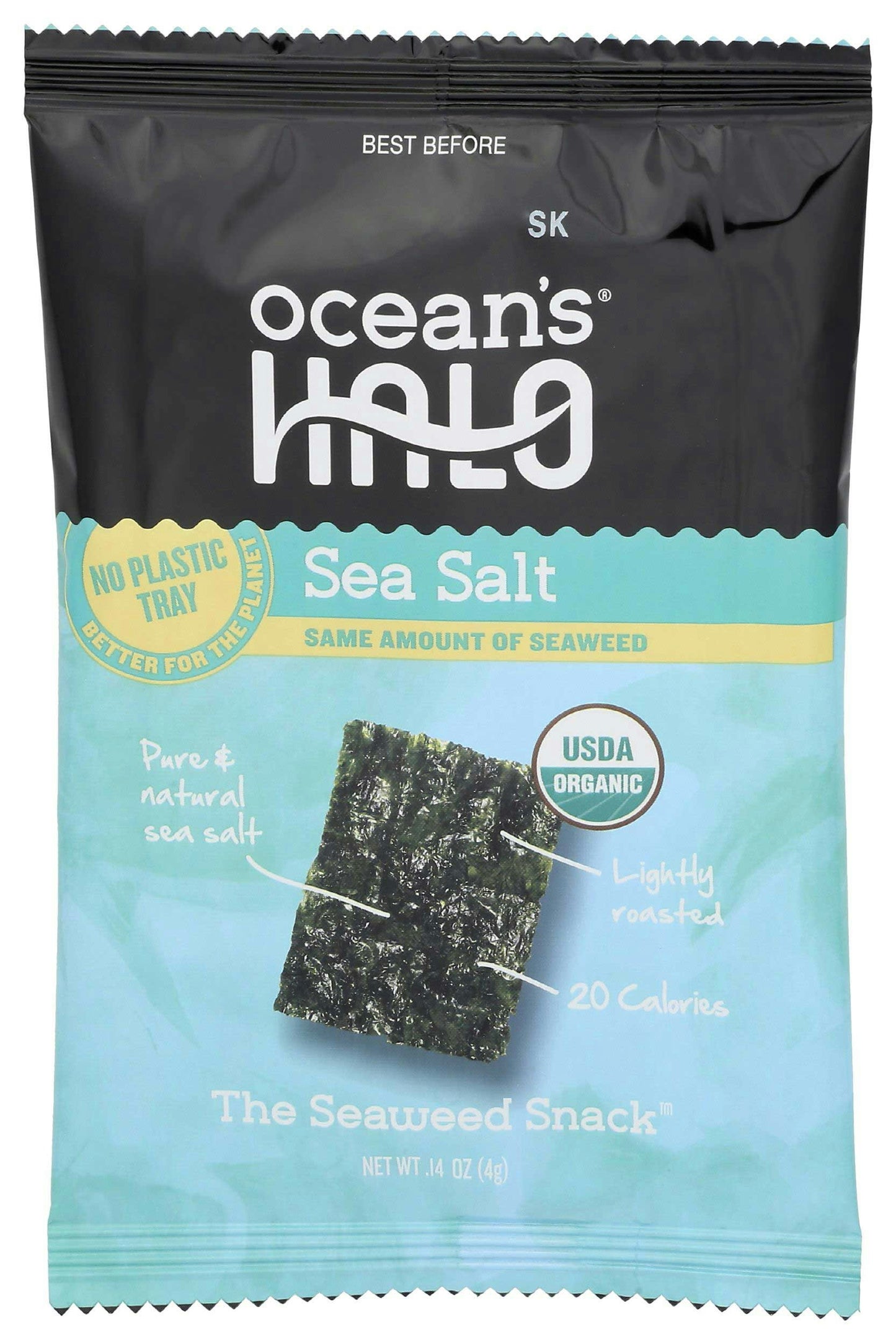 Oceans Halo Sea Salt Seaweed Snacks - 0.14 Ounce (Pack of 20)
