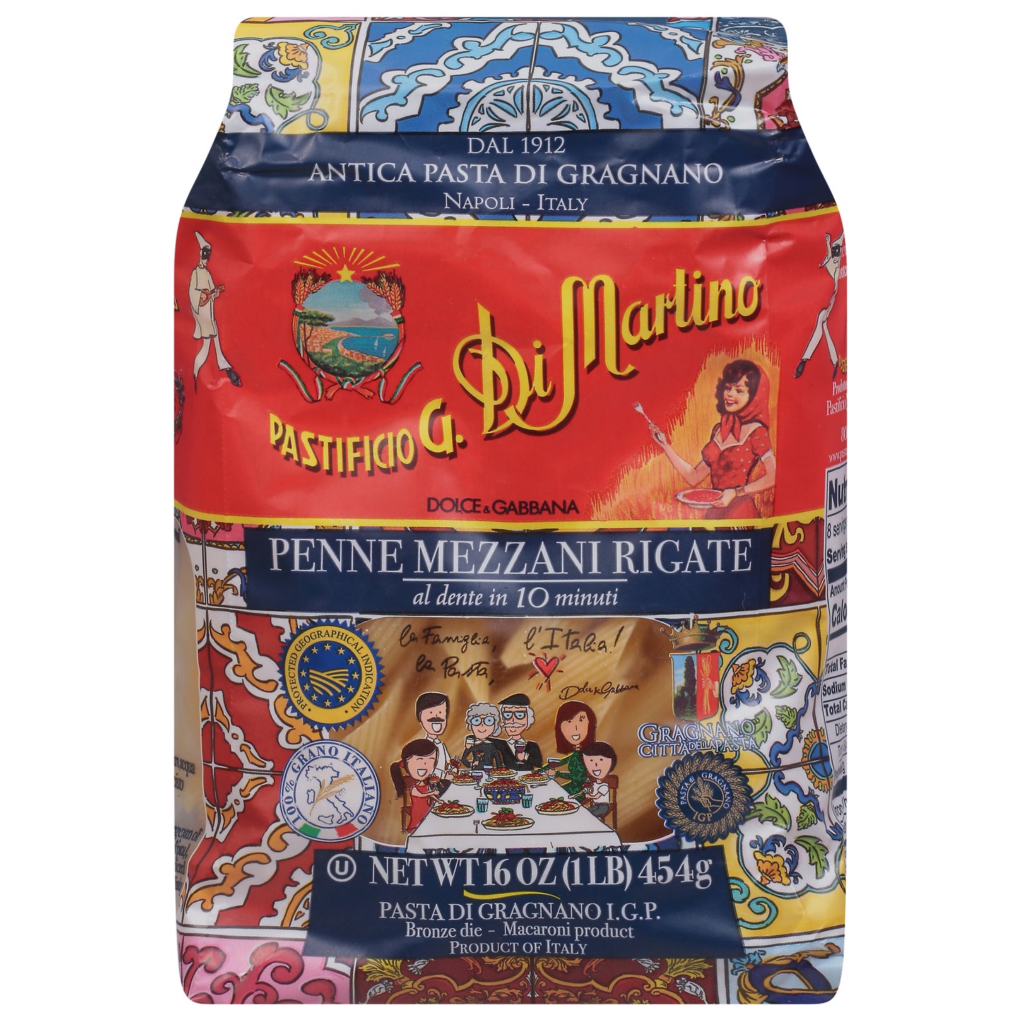 Di Martino Pasta Penne Rigate 1 Lb (Pack Of 12)
