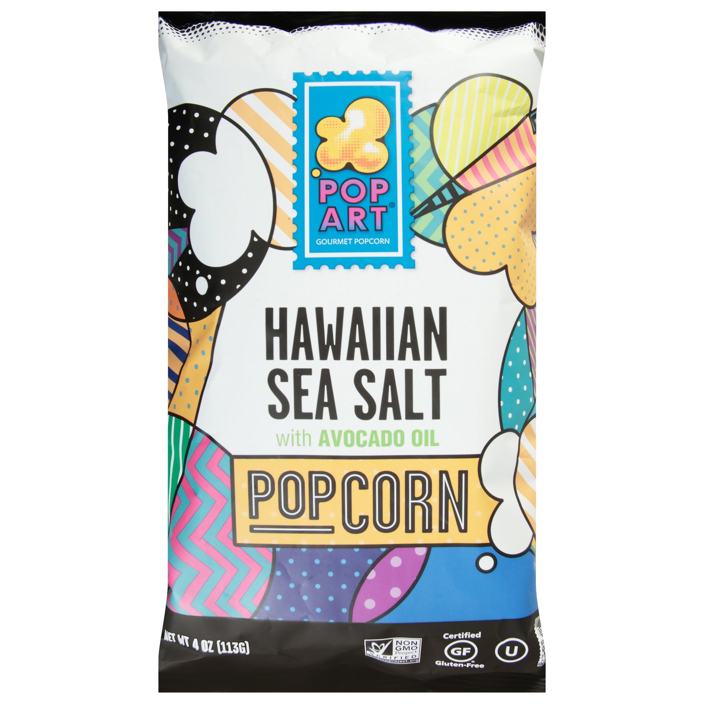 Pop Art Popcorn Sea Salt With Avocado Oil 4 oz (Pack Of 9)