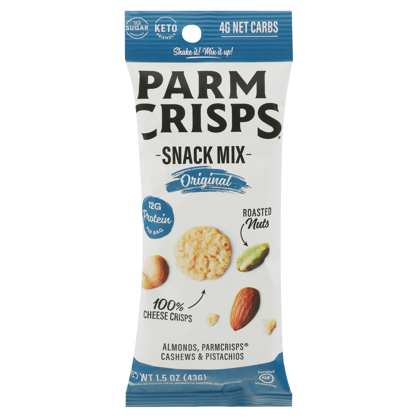 Parm Crisps Snack Mix Original 1.5 oz (Pack Of 12)