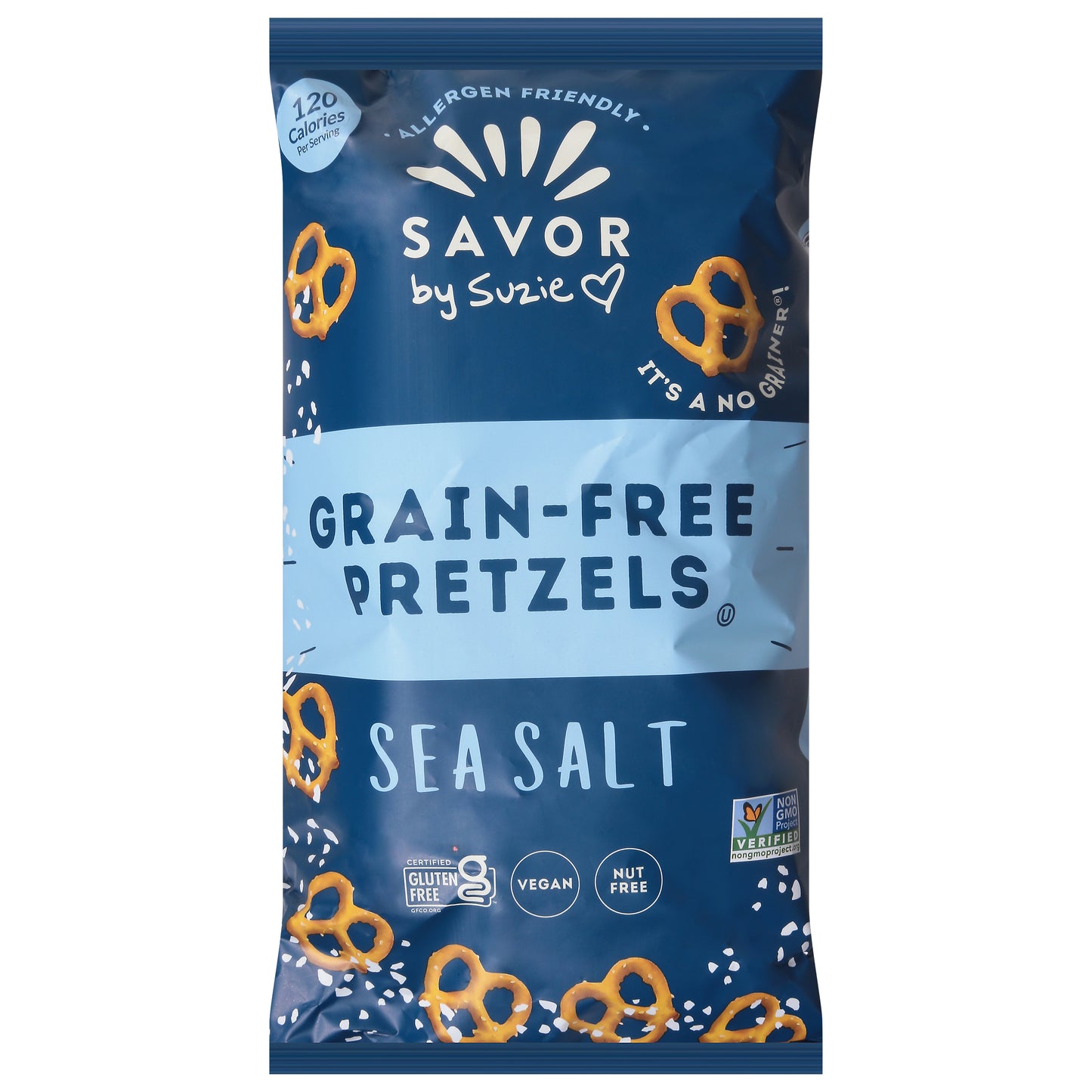 Savor By Suzie Pretzels Grain Free Sea Salt 6.5 oz (Pack Of 12)