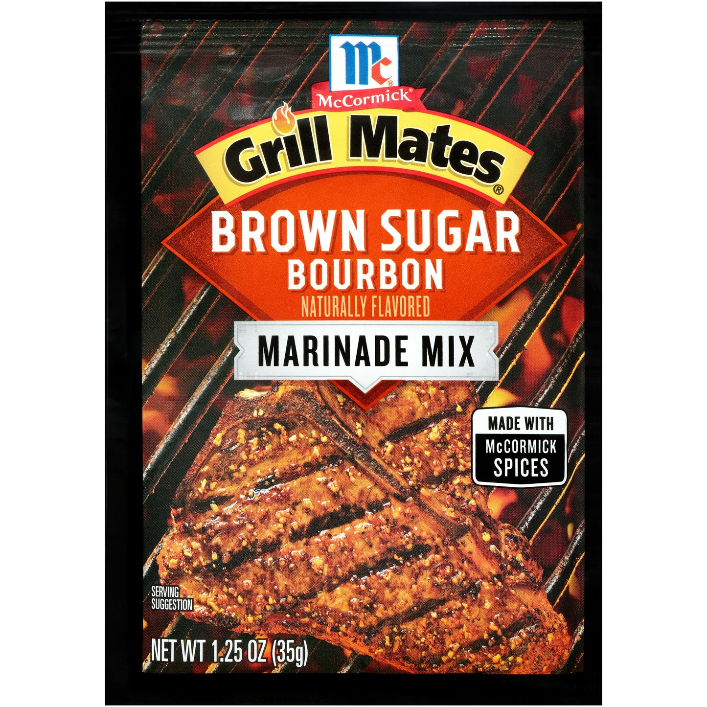 Mc Cormick Spice Brown Sugar Bourbon Marinade 1.25 Oz Pack of 12