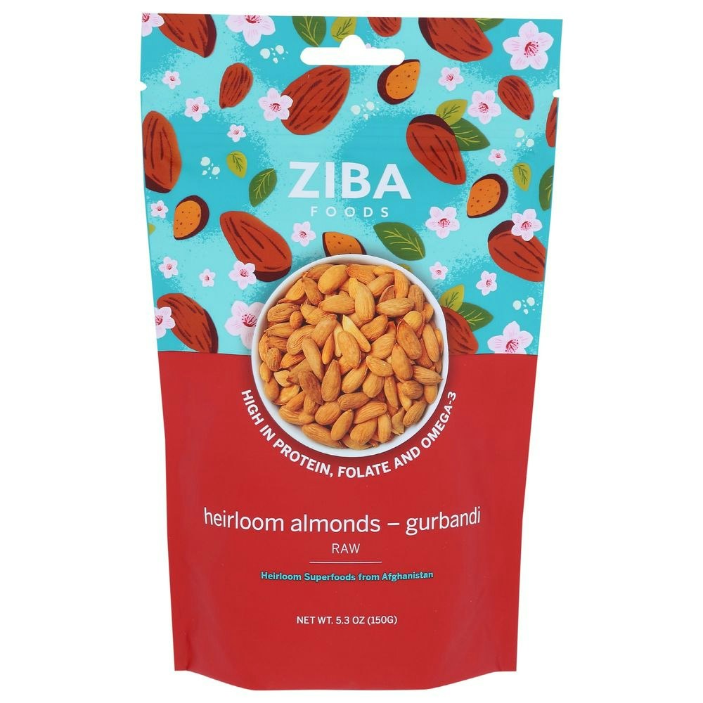 Ziba Foods Gurbandi Raw Heirloom Almonds - 5.3 Ounce (Pack of 6)