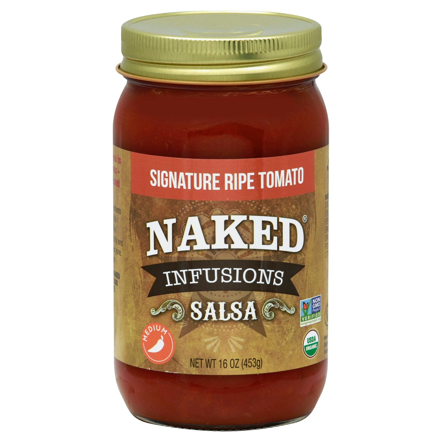 Naked Infusions Salsa Signature Ripe Tomato Medium 16 Oz (Pack of 6)