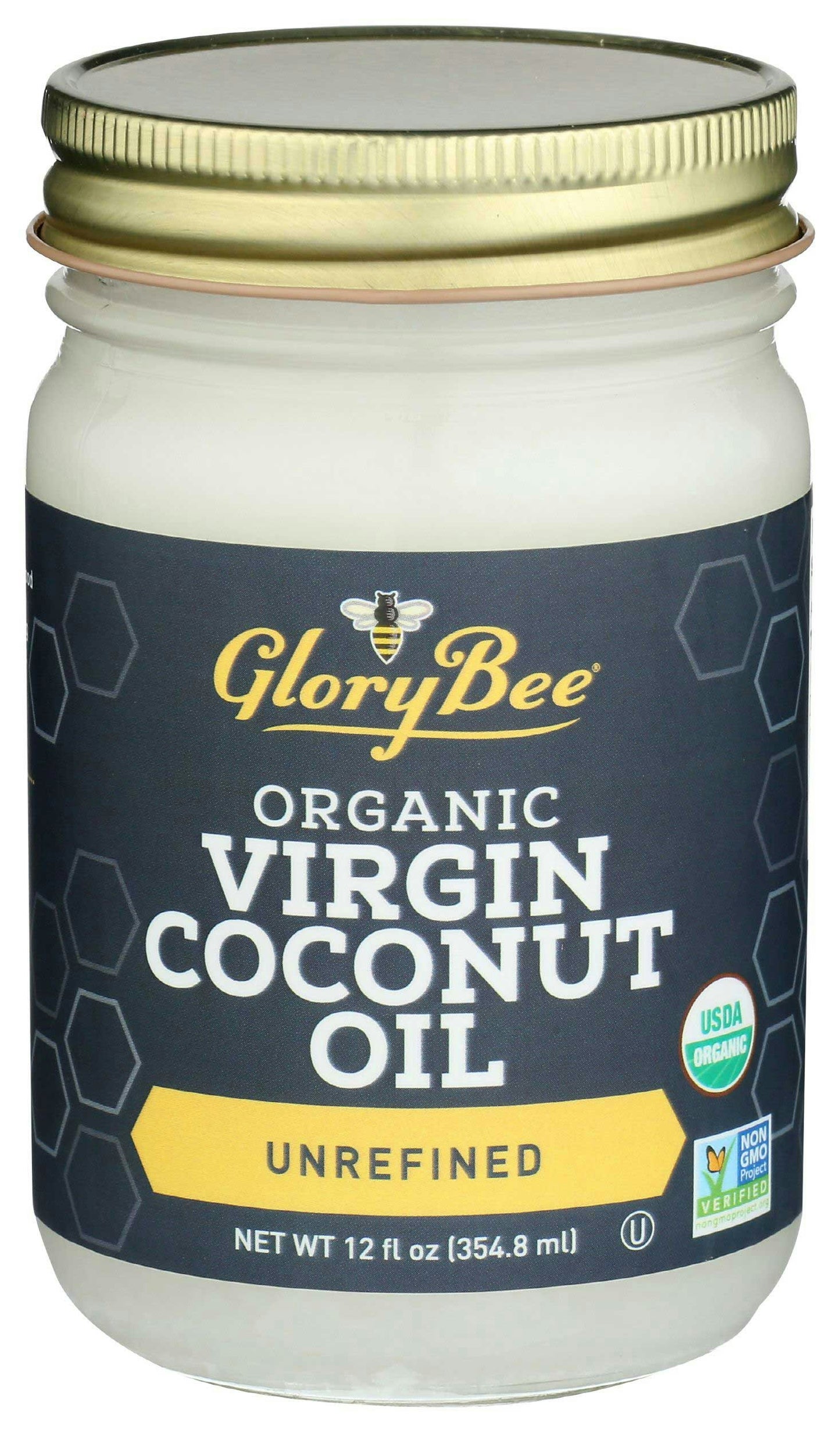 Glorybee Organic Unrefined Extra Virgin Coconut Oil - 12 Ounce (Pack of 6)