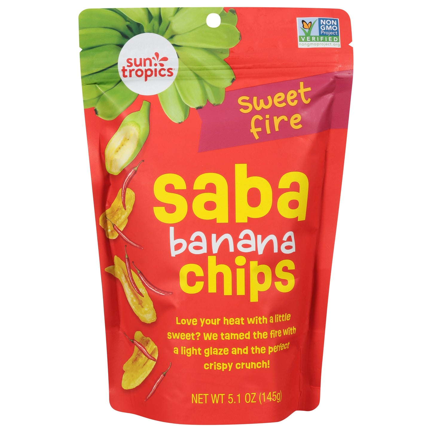Sun Tropics Chips Banana Sweet Chilli 5.1 Oz (Pack Of 12)
