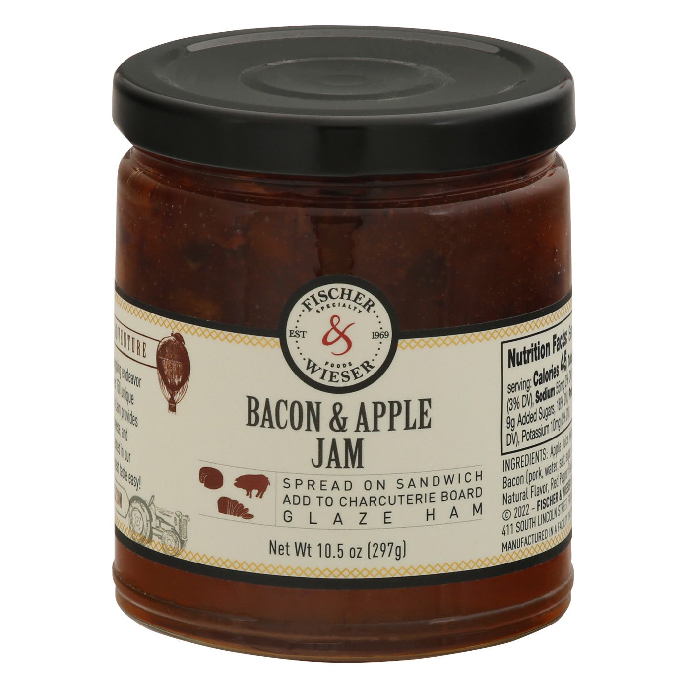 Fischer & Wieser Jam Bacon And Apple 10.9 Oz (Pack Of 6)