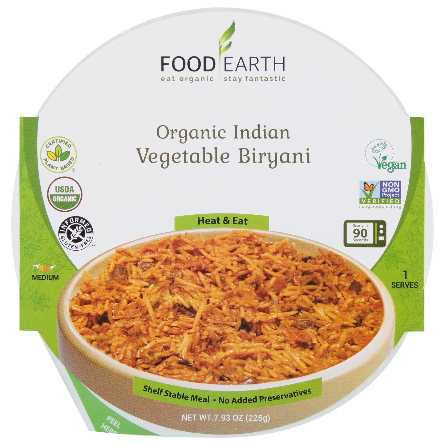 Food Earth Entree Veg Biryani 7.93 Oz (Pack Of 6)