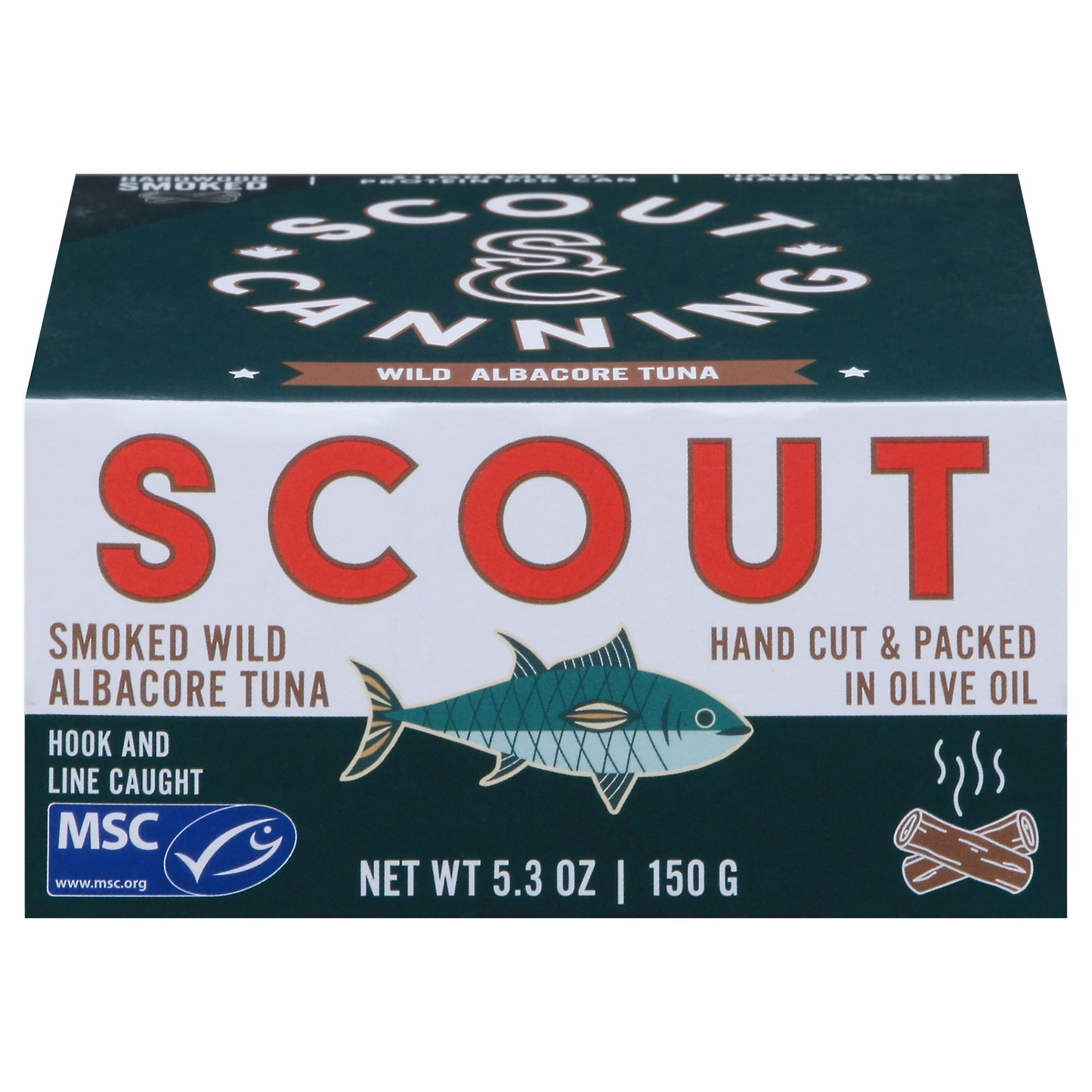Scout Tuna Smoked Wild Albacore Olive Oil 5.3 Oz (Pack of 12)