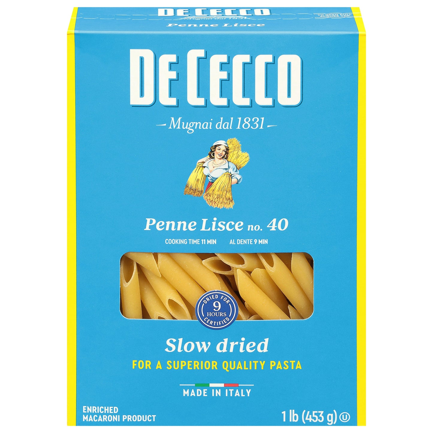 De Cecco Pasta Penne Lisce 16 oz (Pack of 12)