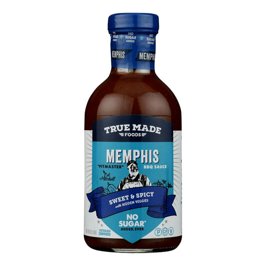 True Made Foods - Barbeque Sauce Memphis No Sugar 18 oz (Pack of 6)