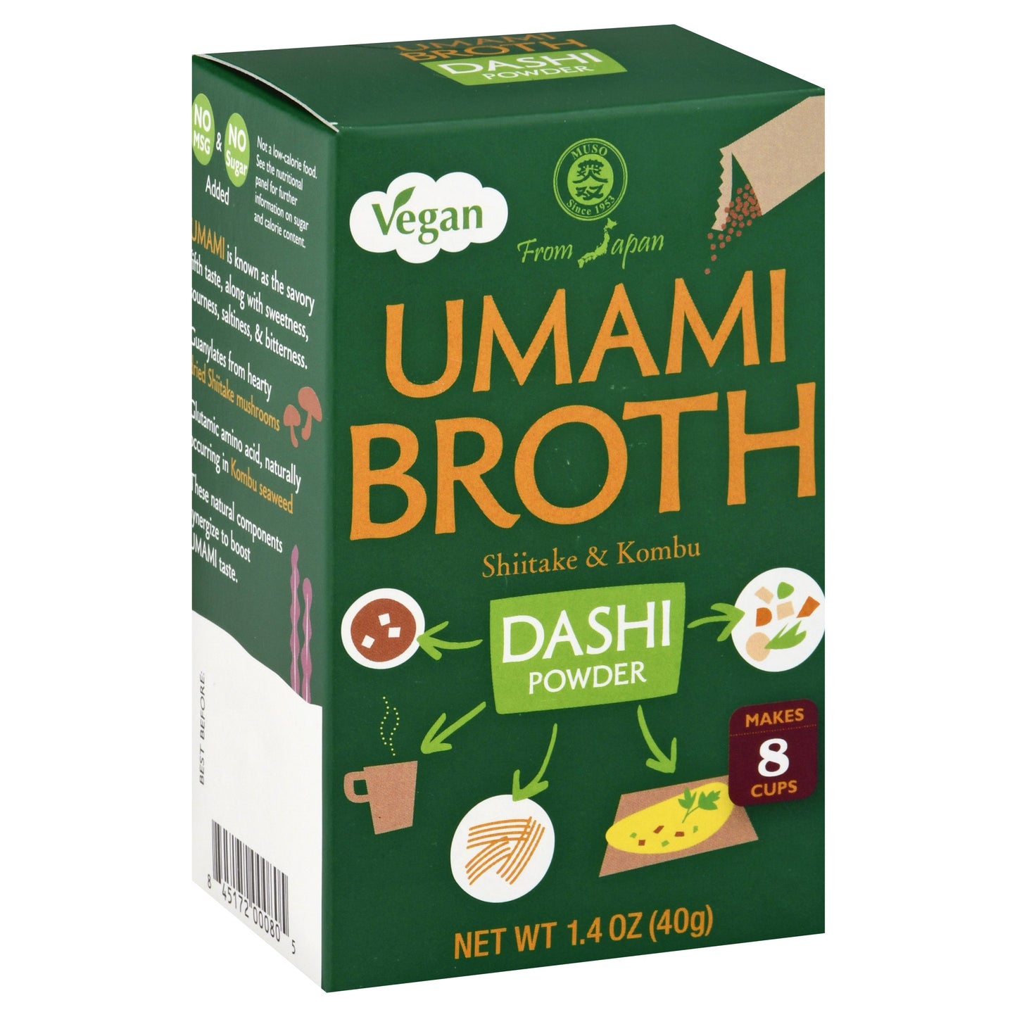 Muso From Japan Broth Umami Vegan 1.4 Oz Pack of 6