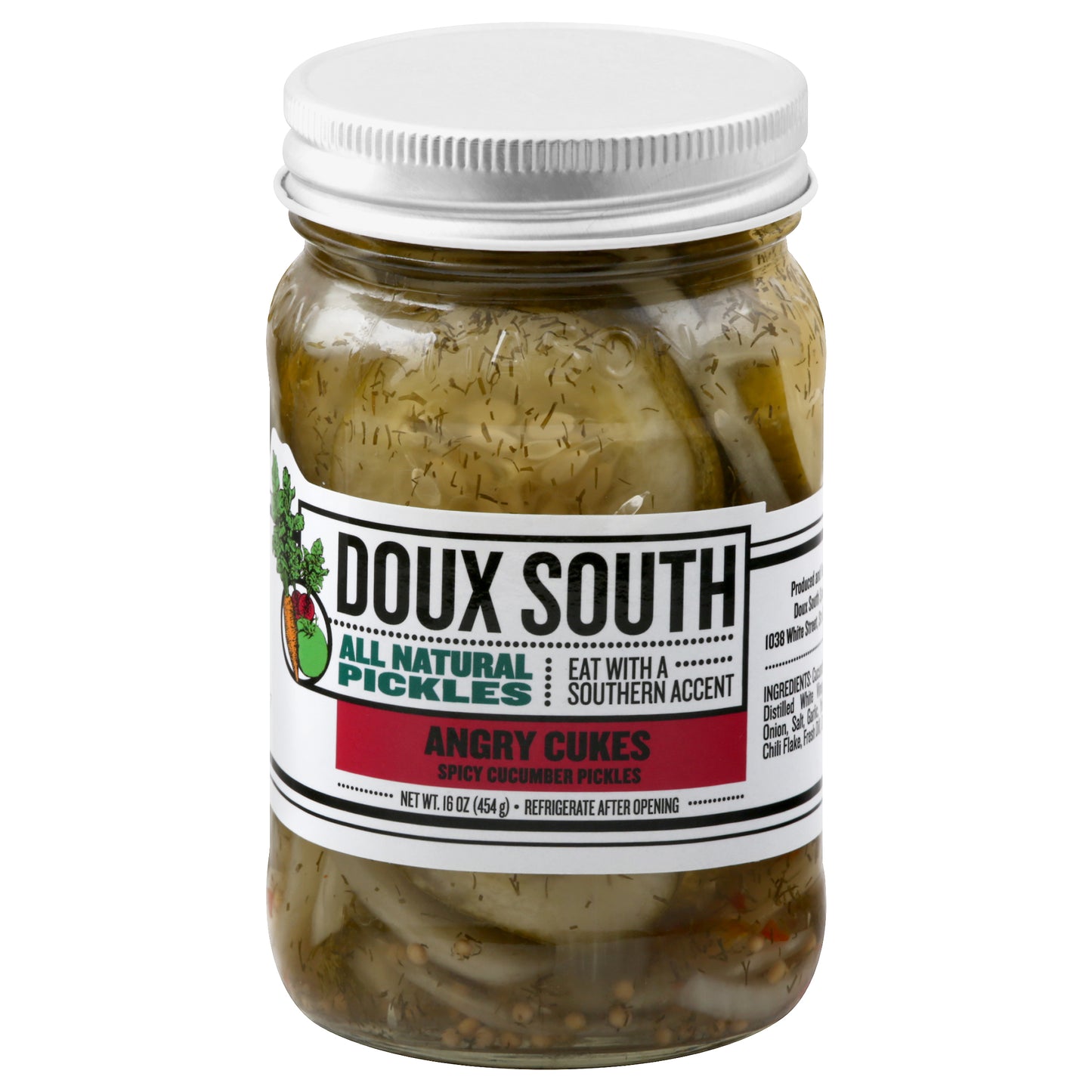 Doux South Pickle Cukes Angry 16 Oz (Pack Of 6)