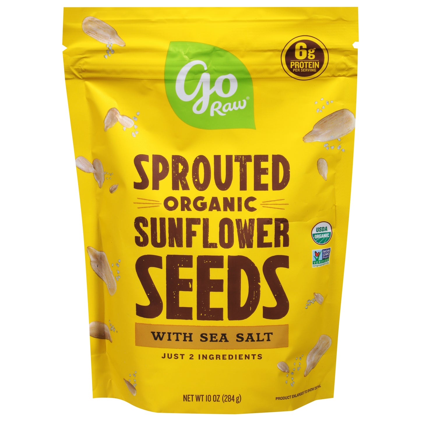 Go Raw Sprouted Sunflower Seeds Sea Salt 10 oz (Pack Of 6)