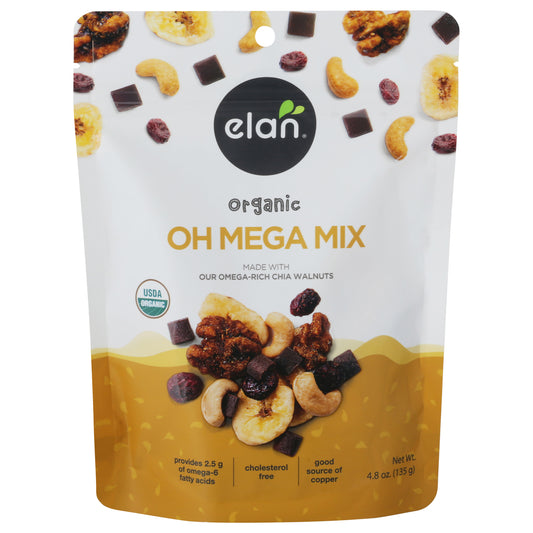Elan Trail Mix Oh Mega Organic 4.8 Oz (Pack Of 8)