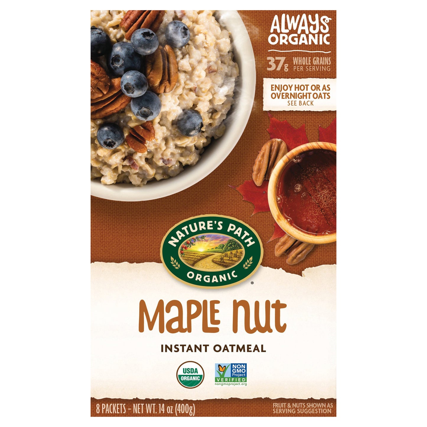 Natures Path Cereal Hot Mapl Nut Organic 8Ct 14 Oz (Pack Of 6)
