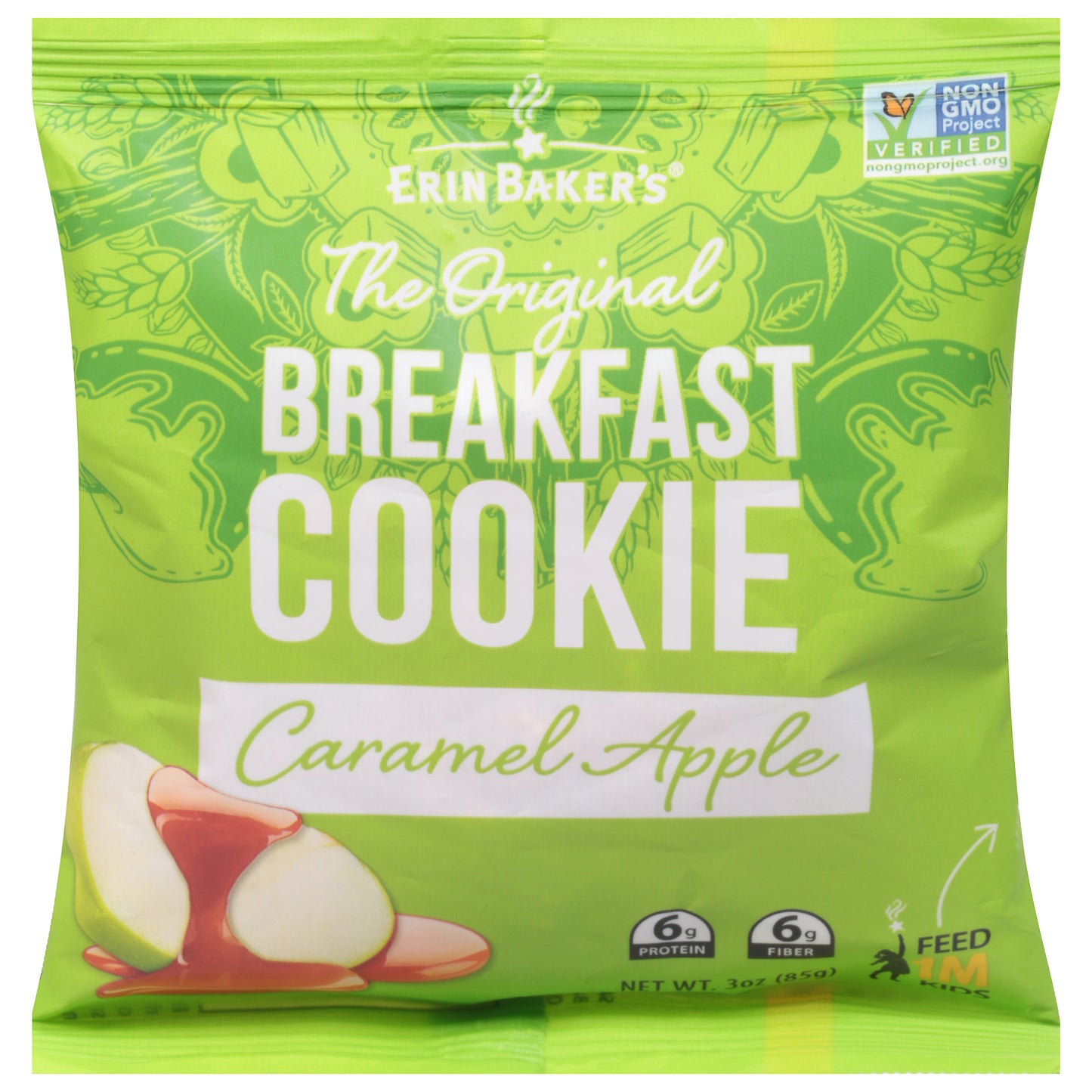 Erin Bakers Cookie Breakfast Caramel Apple 3 oz (Pack Of 12)