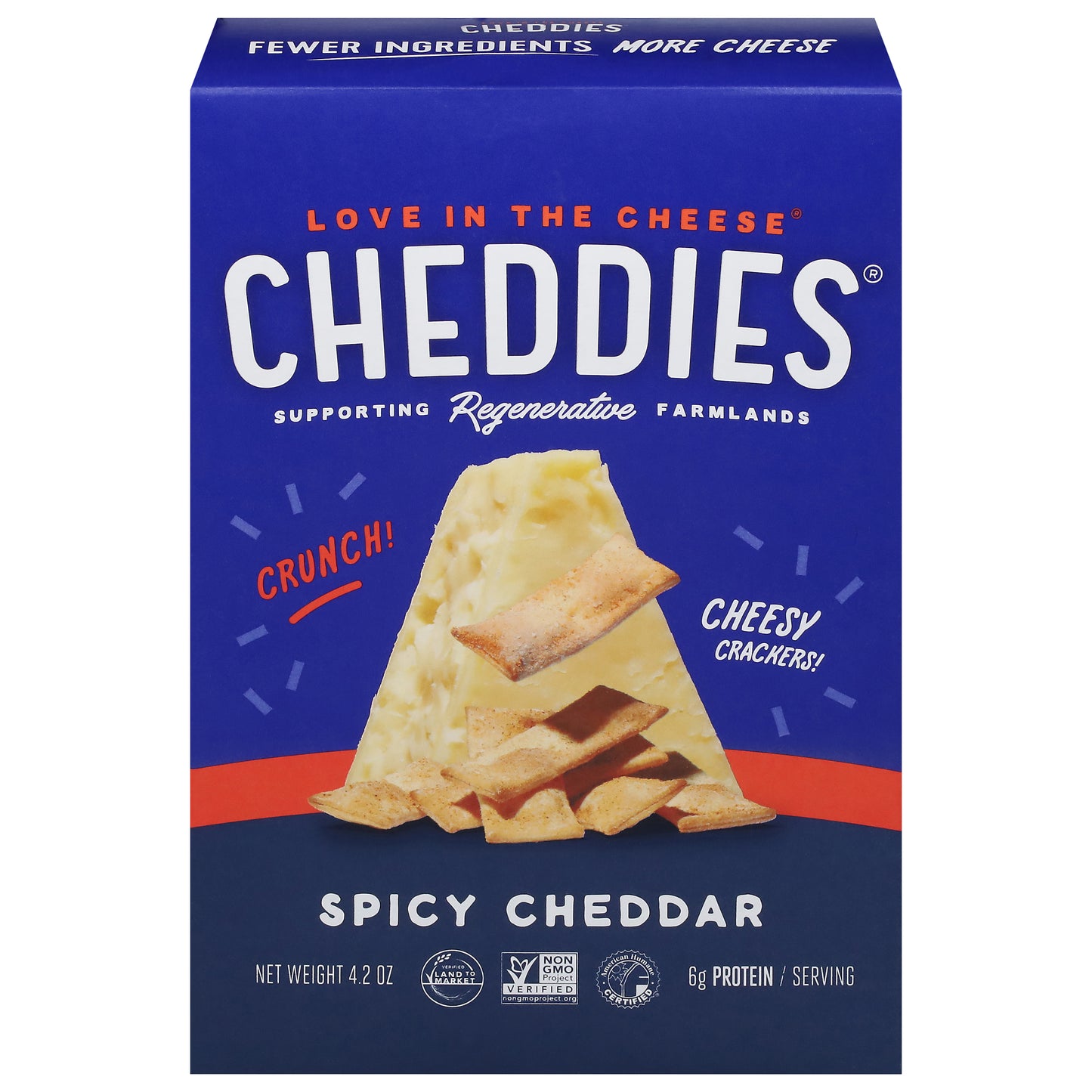 Cheddies Cracker Baked Spicy Cheddar 4.2 oz (Pack Of 6)