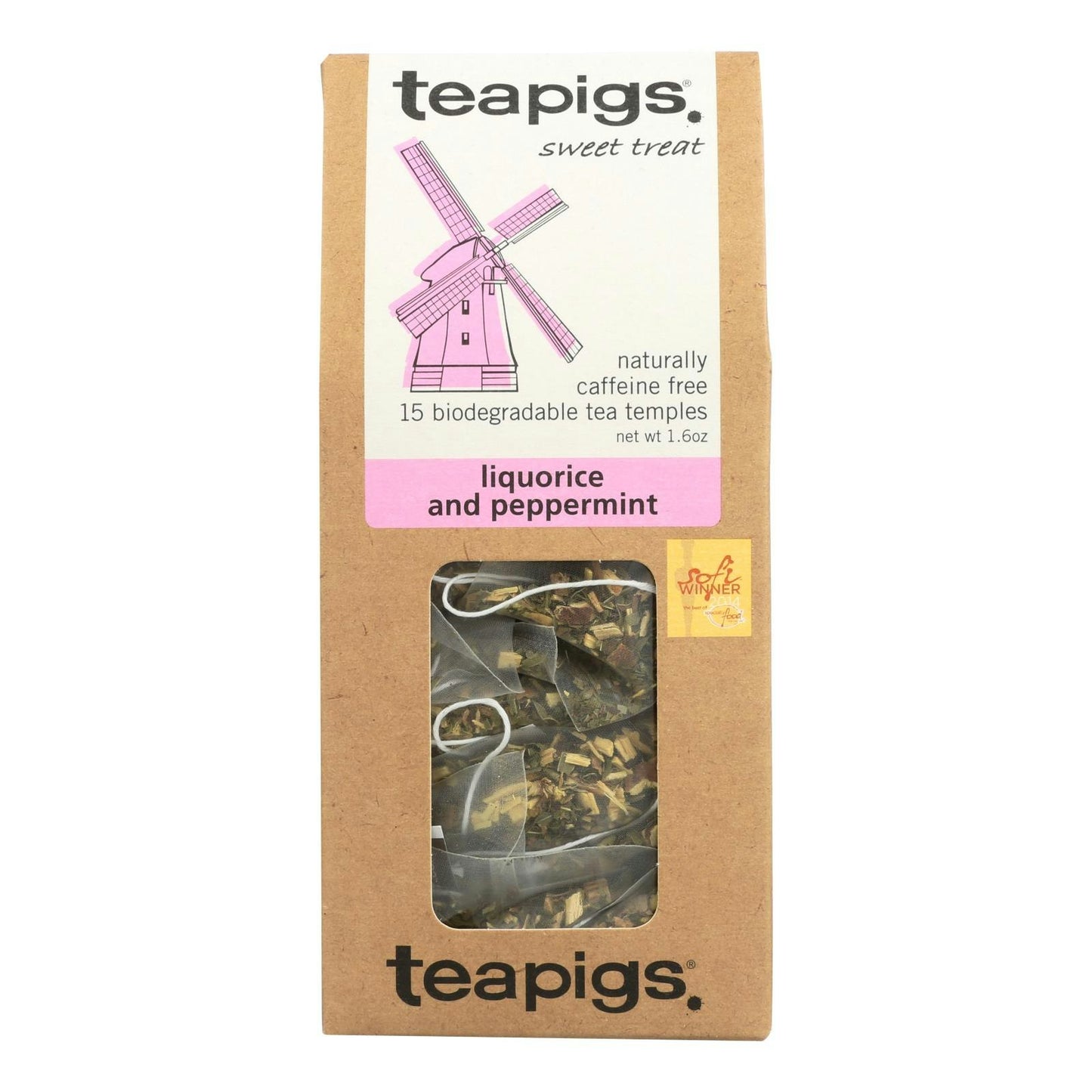Teapigs Herbal Tea Sweet Treat Liquorice And Peppermint 15 Bg Pack of 6