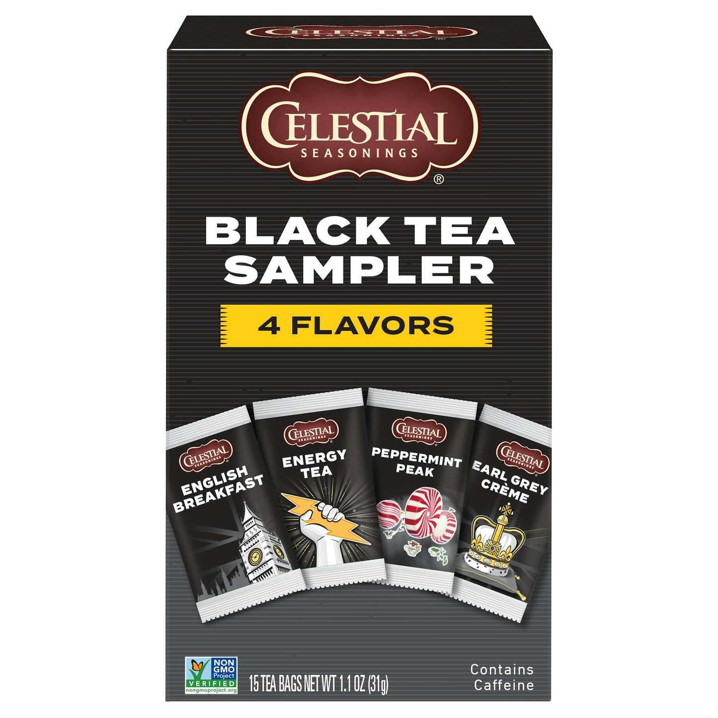 Celestial Seasonings Sampler Black Tea 15 Bg (Pack Of 6)
