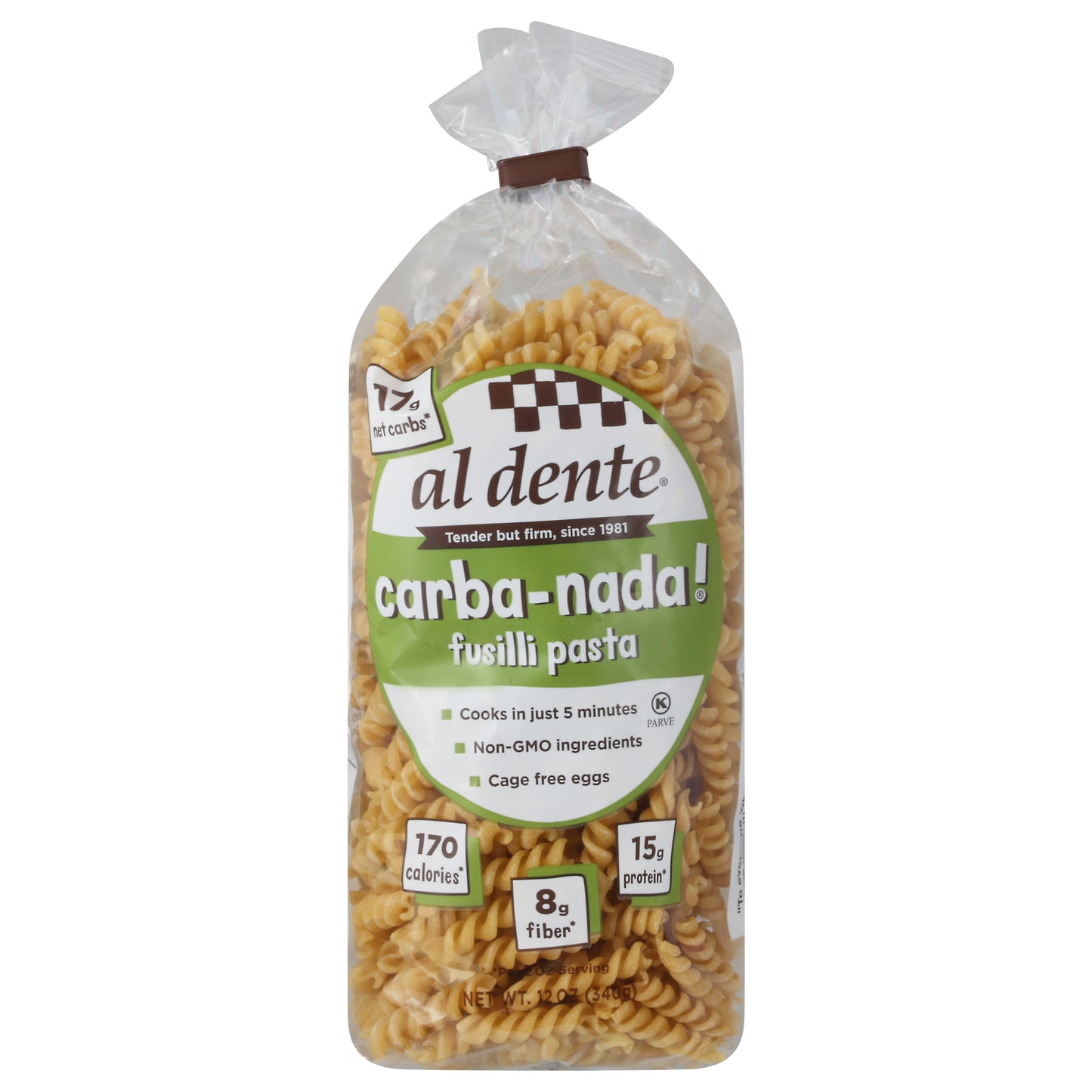 Al Dente Pasta Carba Nada Fusilli 12 oz (Pack Of 6)