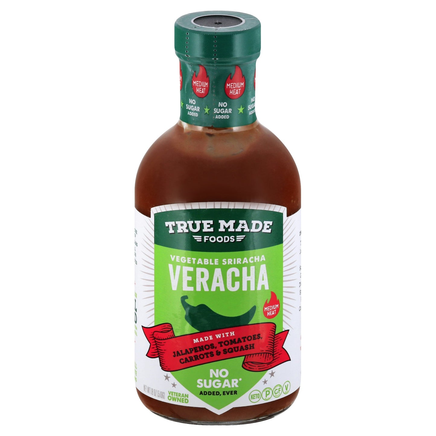 True Made Foods Sauce Hot Veracha 18 Oz (Pack of 6)