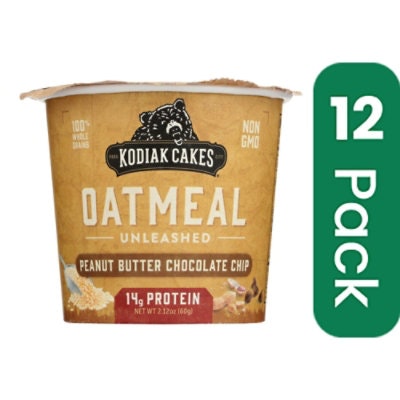 Kodiak Cakes Peanut Butter Chocolate Chip Oatmeal 2.12 oz (Pack of 12)