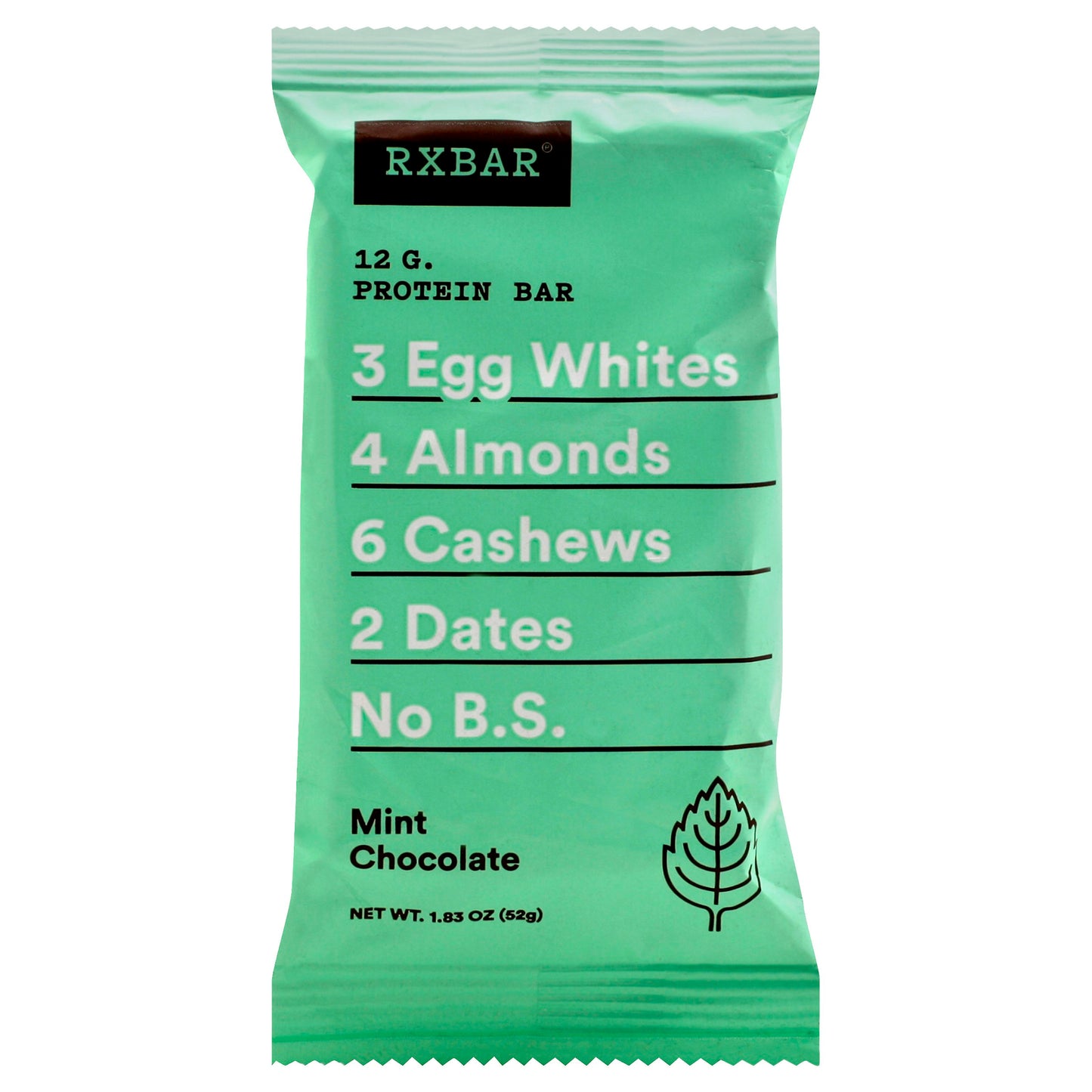 Rxbar Bar Protein Mint Chocolate 1.8 Oz (Pack of 12)