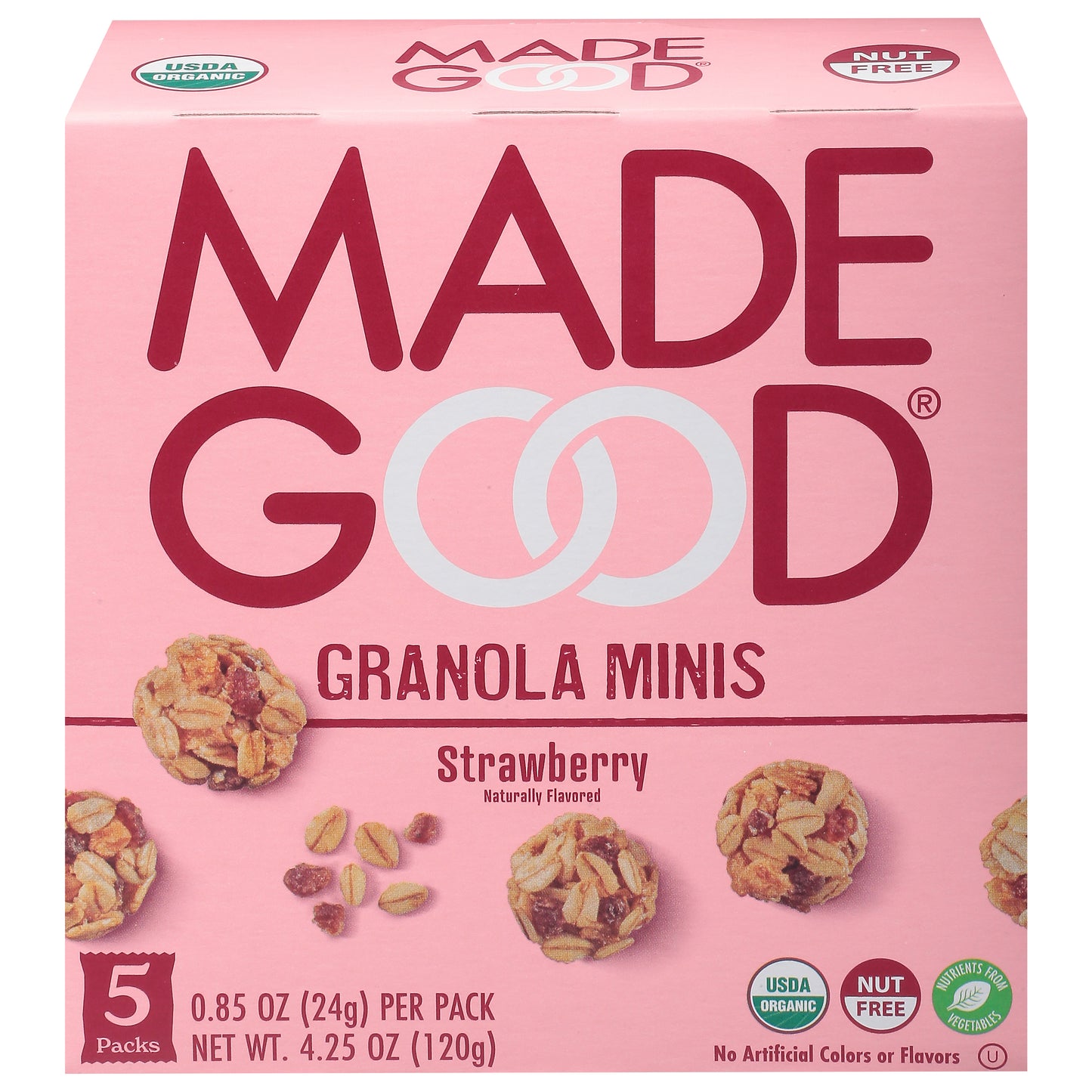 Madegood Organic Granola Mini Strawberry 4.25 oz (Pack Of 6)