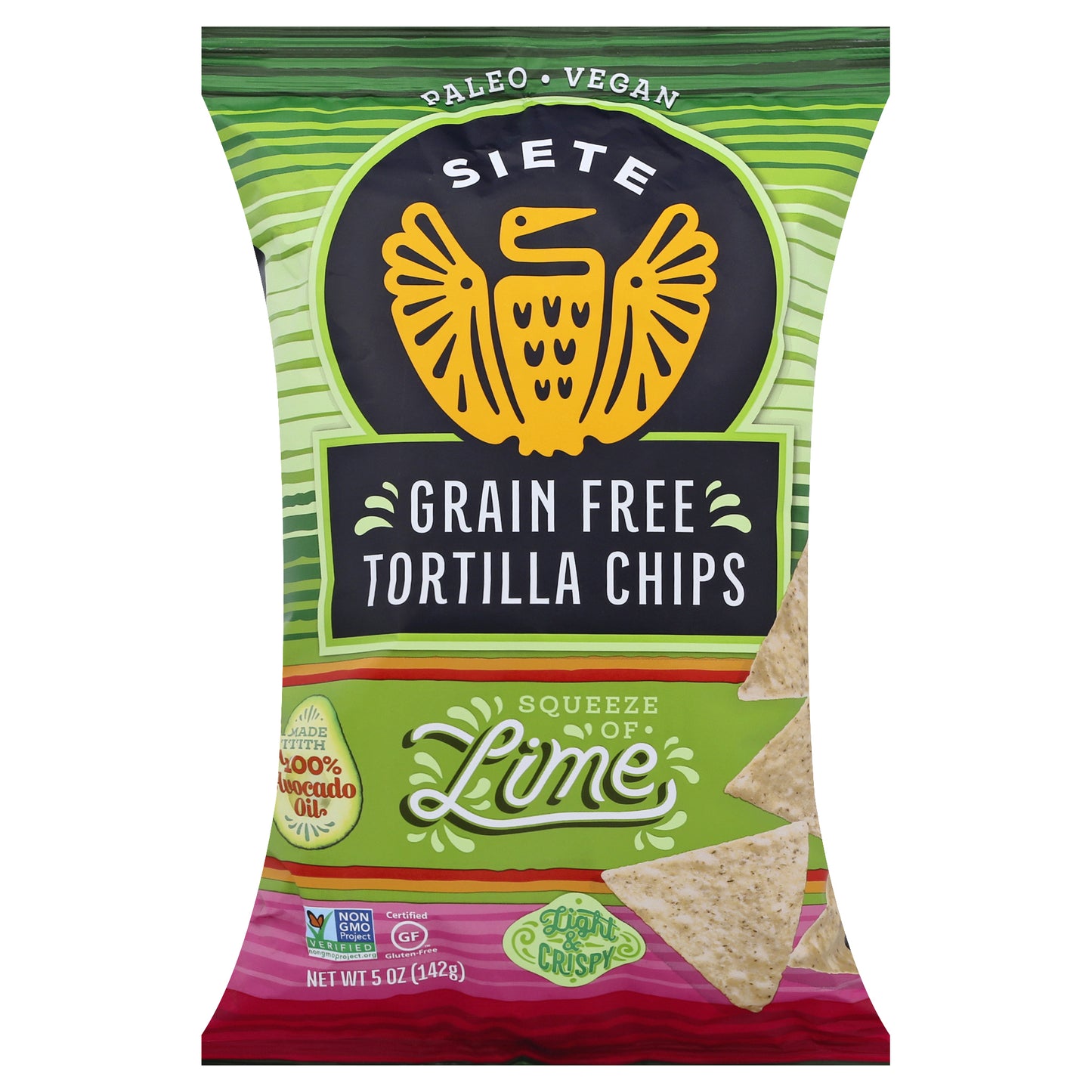 Siete Chip Tortilla Lime 5 oz (Pack Of 12)