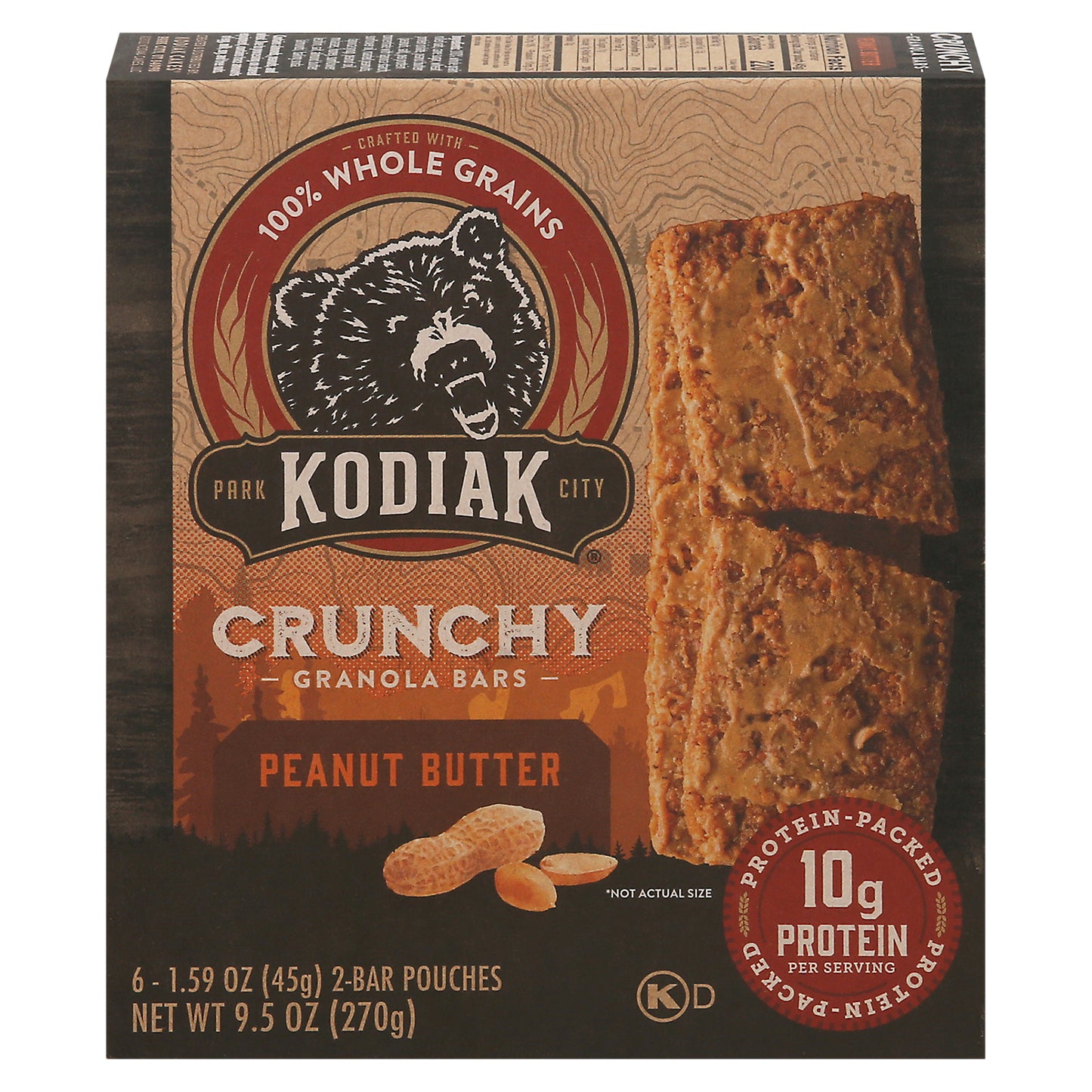 Kodiak Bar Granola Peanut Butter 9.5 oz (Pack Of 12)