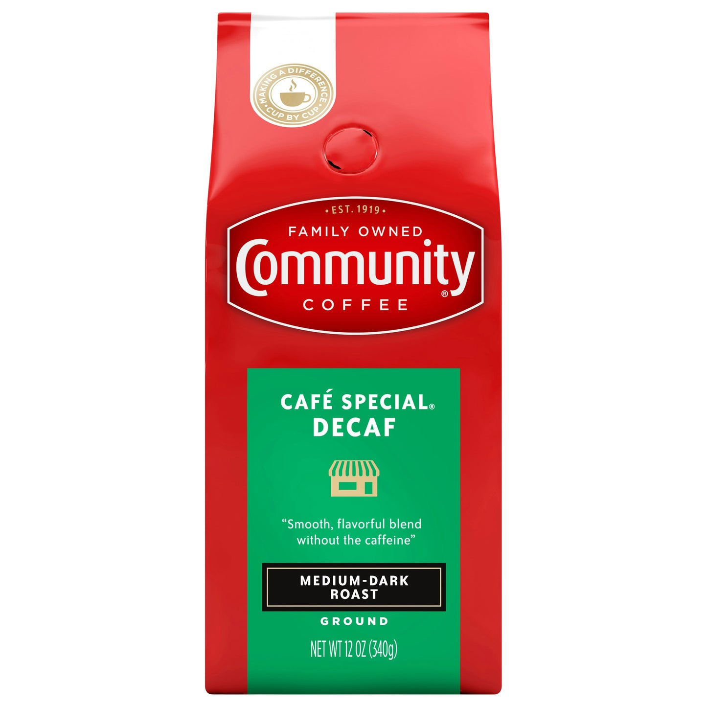 Community Coffee Ground Decaffeinated 12 Oz Pack of 6