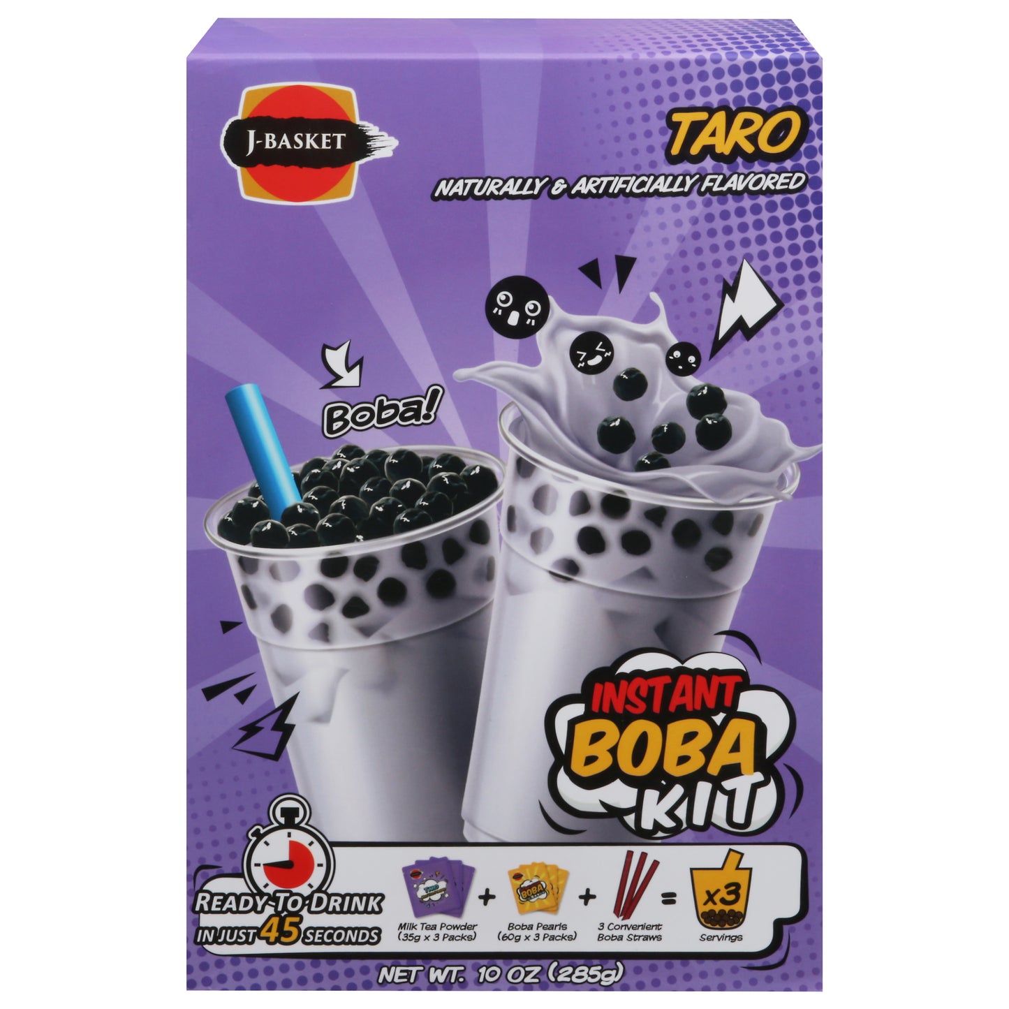 J-Basket Tea Boba Kit Taro 10 Oz (Pack Of 6)