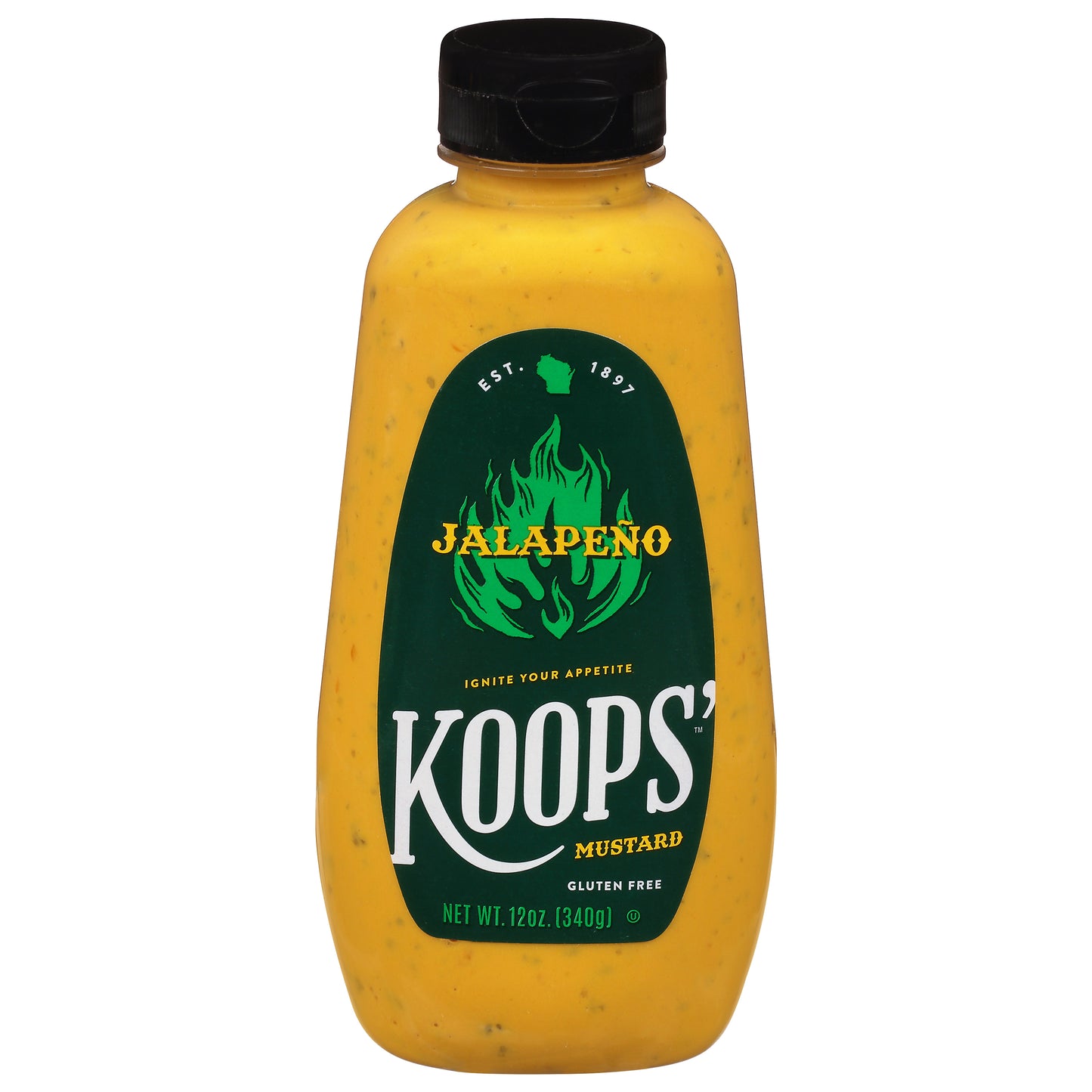Koops Mustard Jalapeno 12 Oz (Pack Of 12)