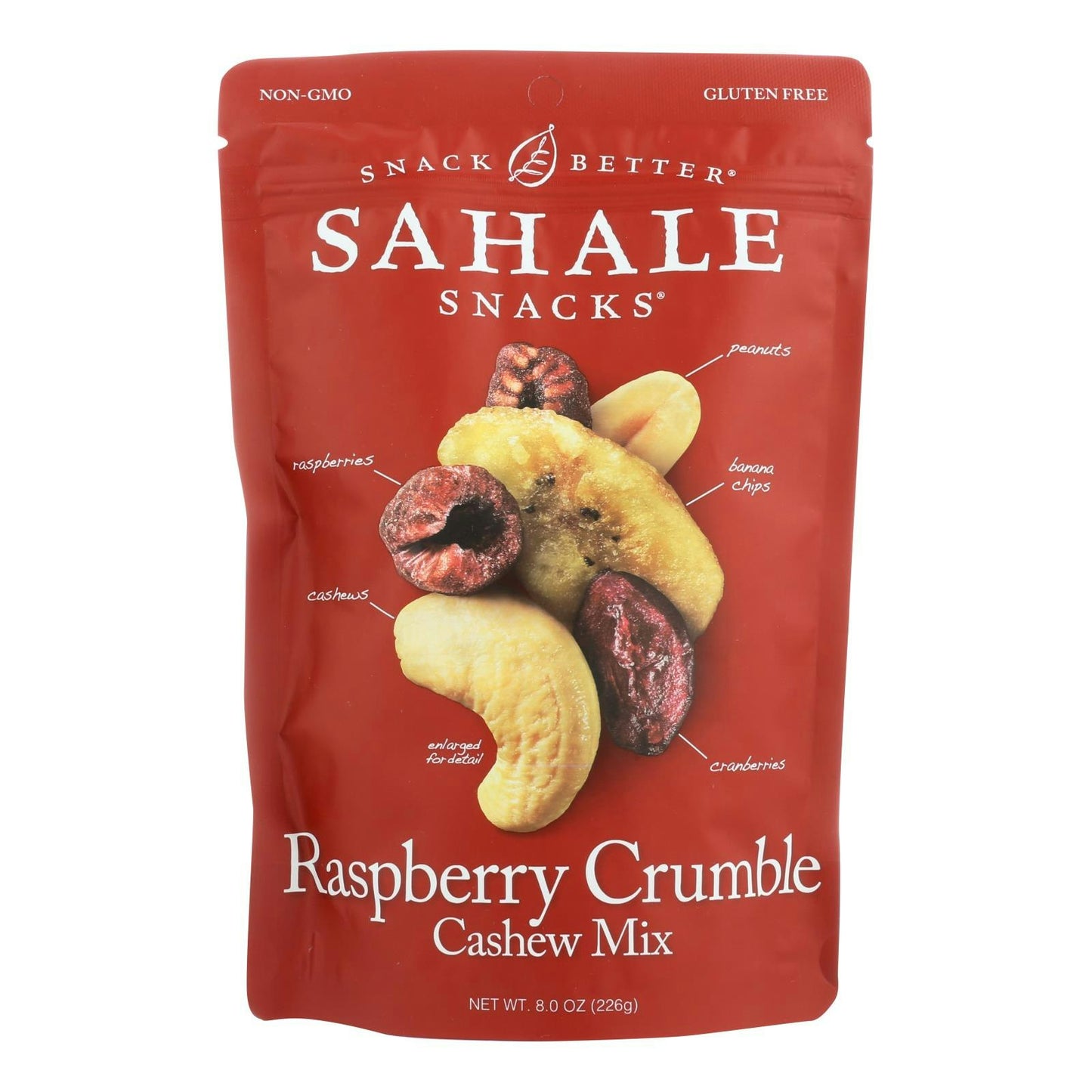 Sahale Snacks Raspberry Crumble Cashew Trail Mix 8 oz (Pack of 4)
