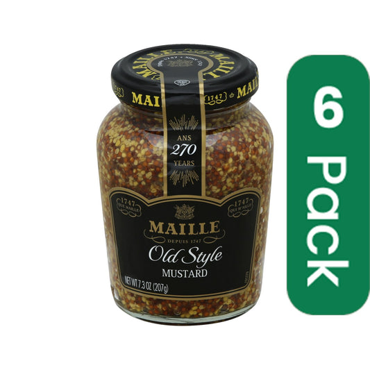 Maille Old Style Whole Grain Dijon Mustard - 7.3 oz (Pack of 6)