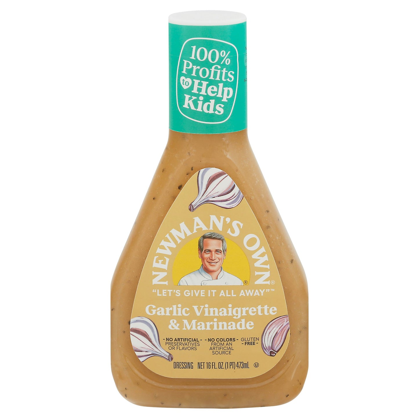 Newmans Own Dressing Garlic Vinaigrette & Marinade 16 Fl Oz (Pack of 6)