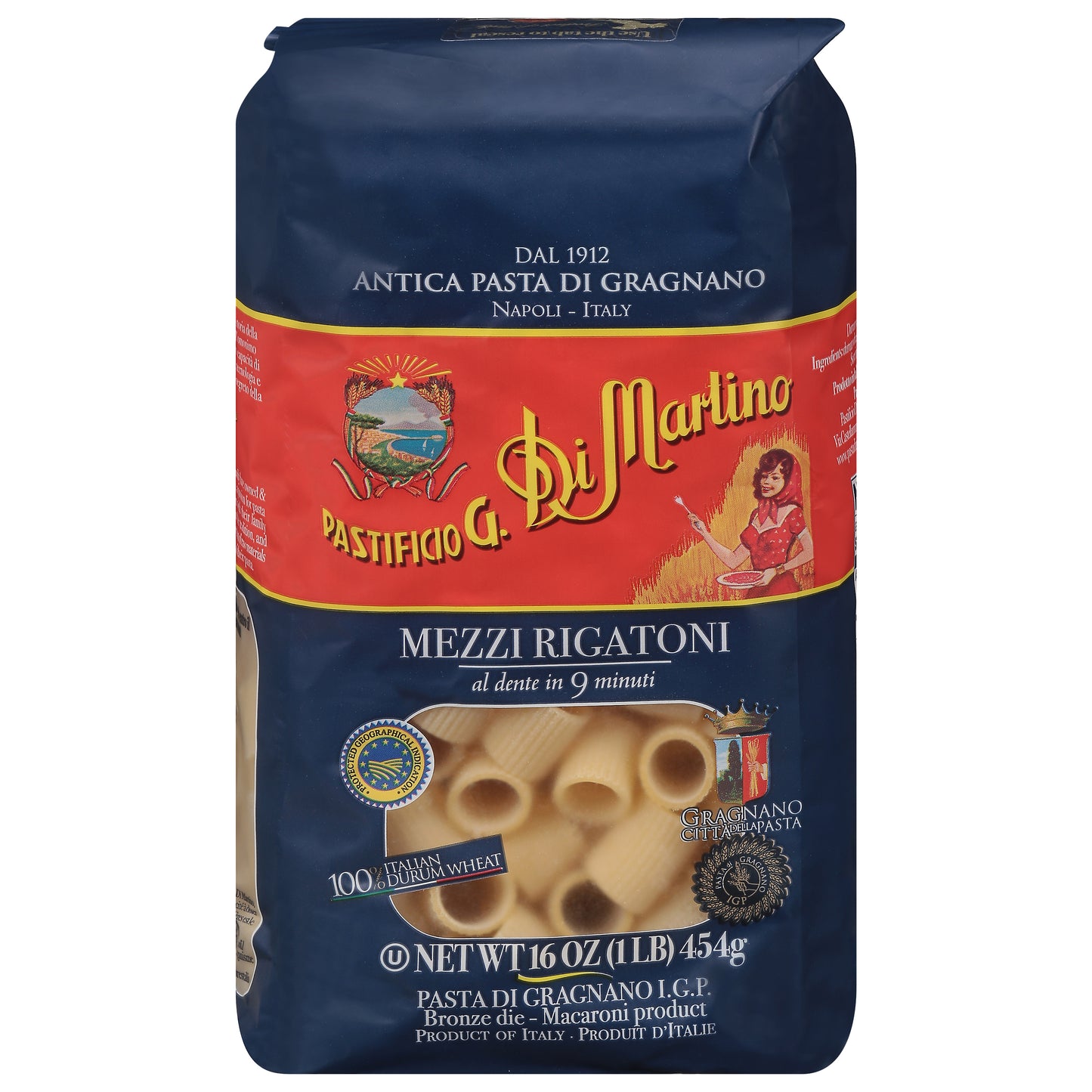 Di Martino Pasta Mezzi Rigatoni 1 Lb (Pack Of 6)