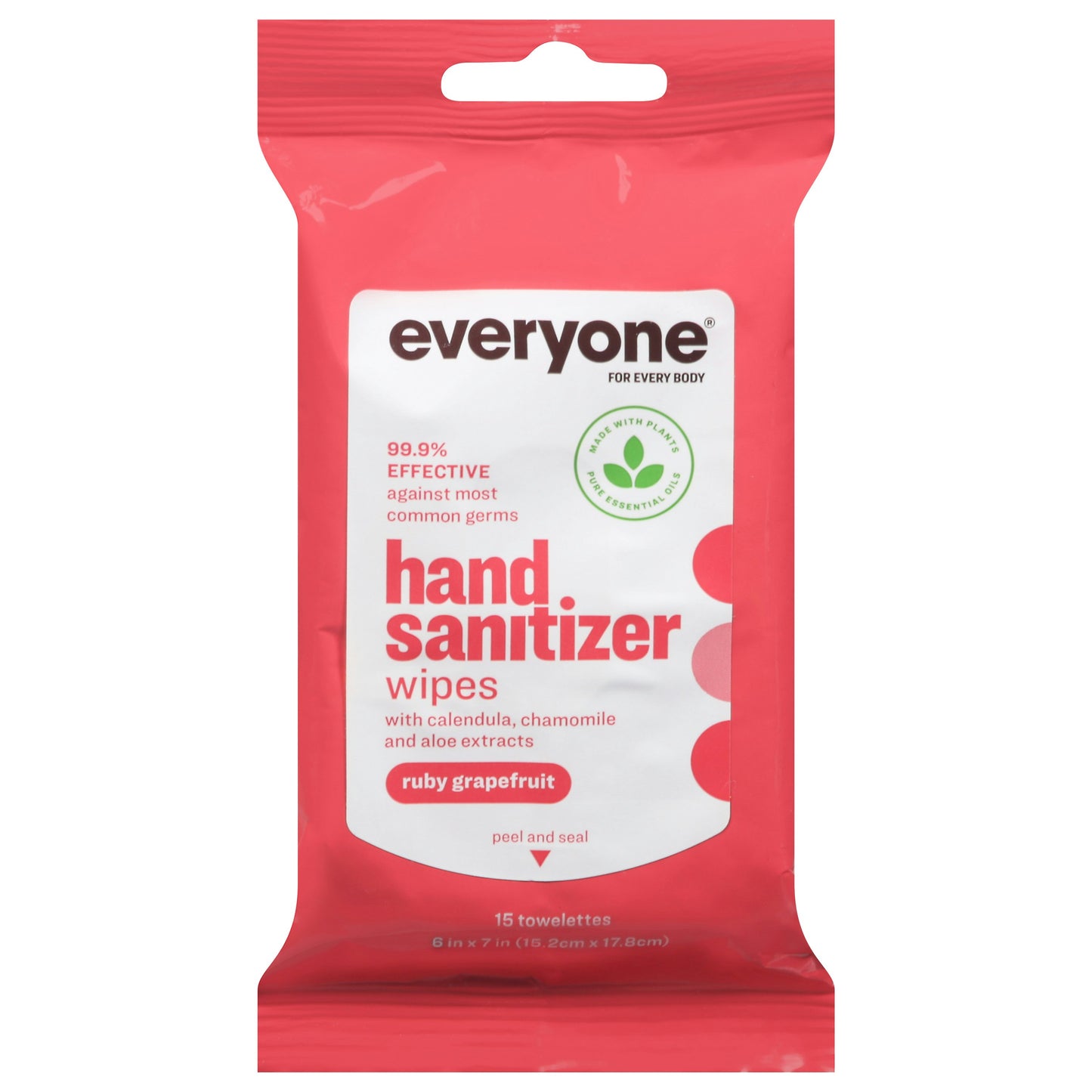 Everyone Wipes Sanitizer Ruby Grapefruit 1 Ea (Pack of 6)