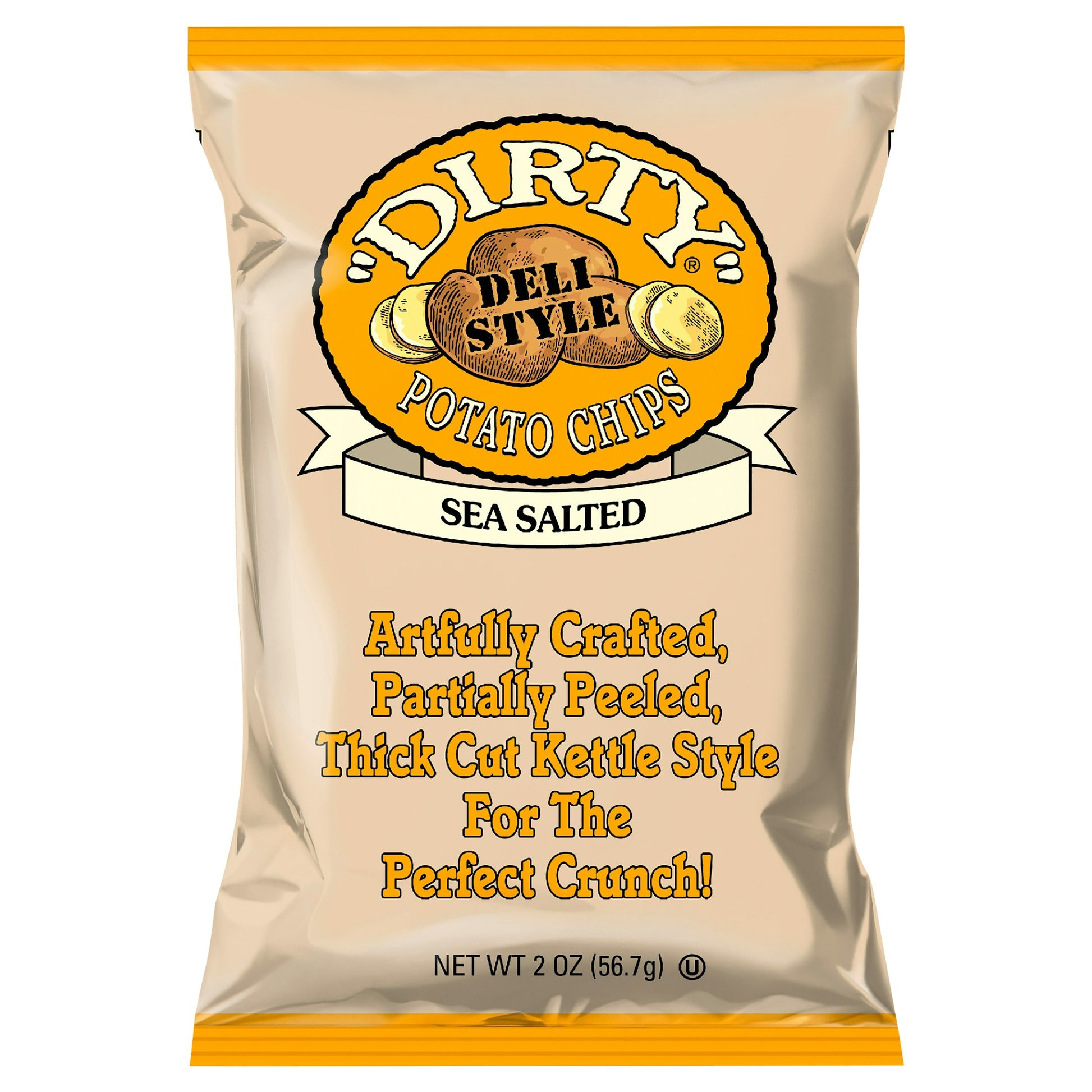 Dirty Potato Chip Chip Potato Sea Salted 2 Oz Pack of 25