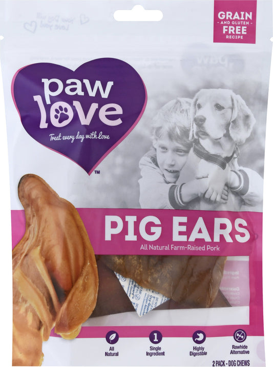 Paw Love Pig Ear 2 Pc Pack of 6
