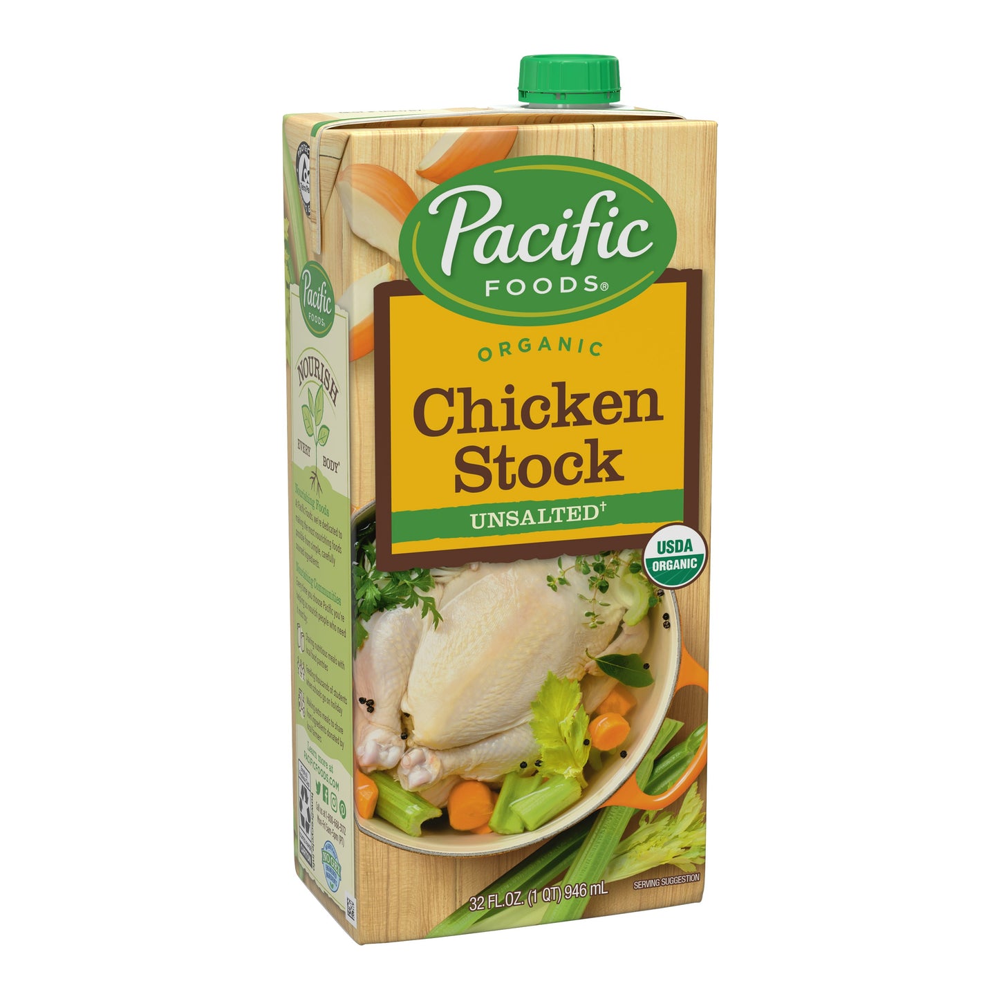 Pacific Foods Stock Chicken Unsalted Organic 32 Oz Pack of 12