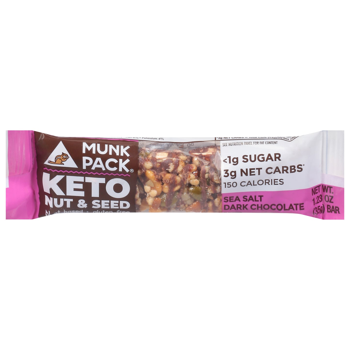 Munk Pack Bar Sea Salt Dark Chocolate 1.23 oz (Pack Of 12)