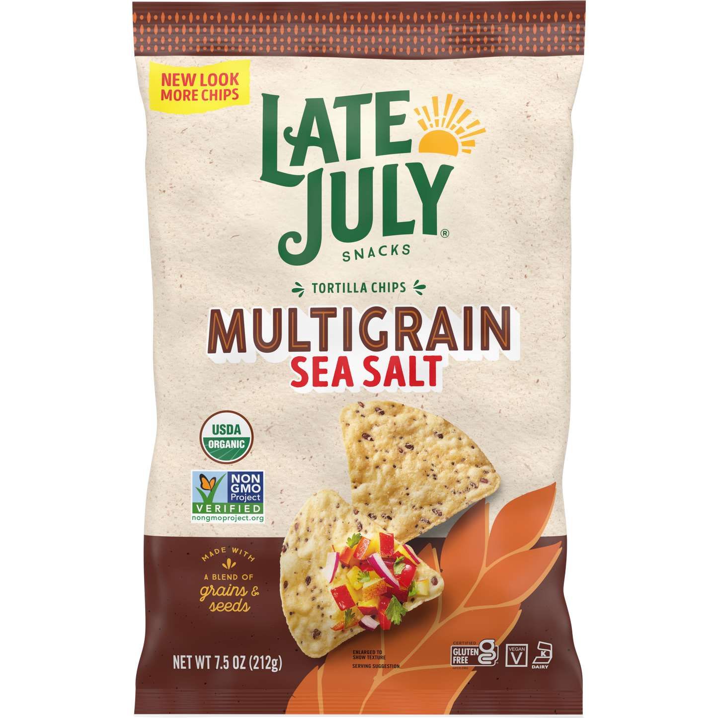 Late July Chip Multigrain Sea Salt 7.5 oz (Pack Of 12)