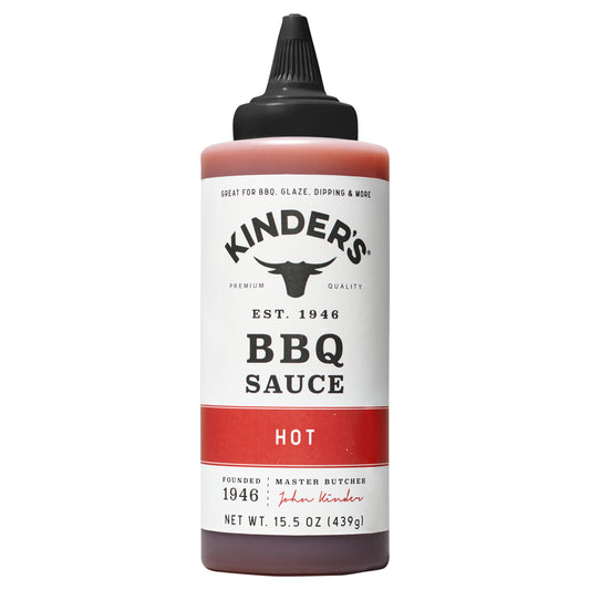 Kinders Barbeque Sauce Hot Squeeze 15.5 FO (Pack Of 6)