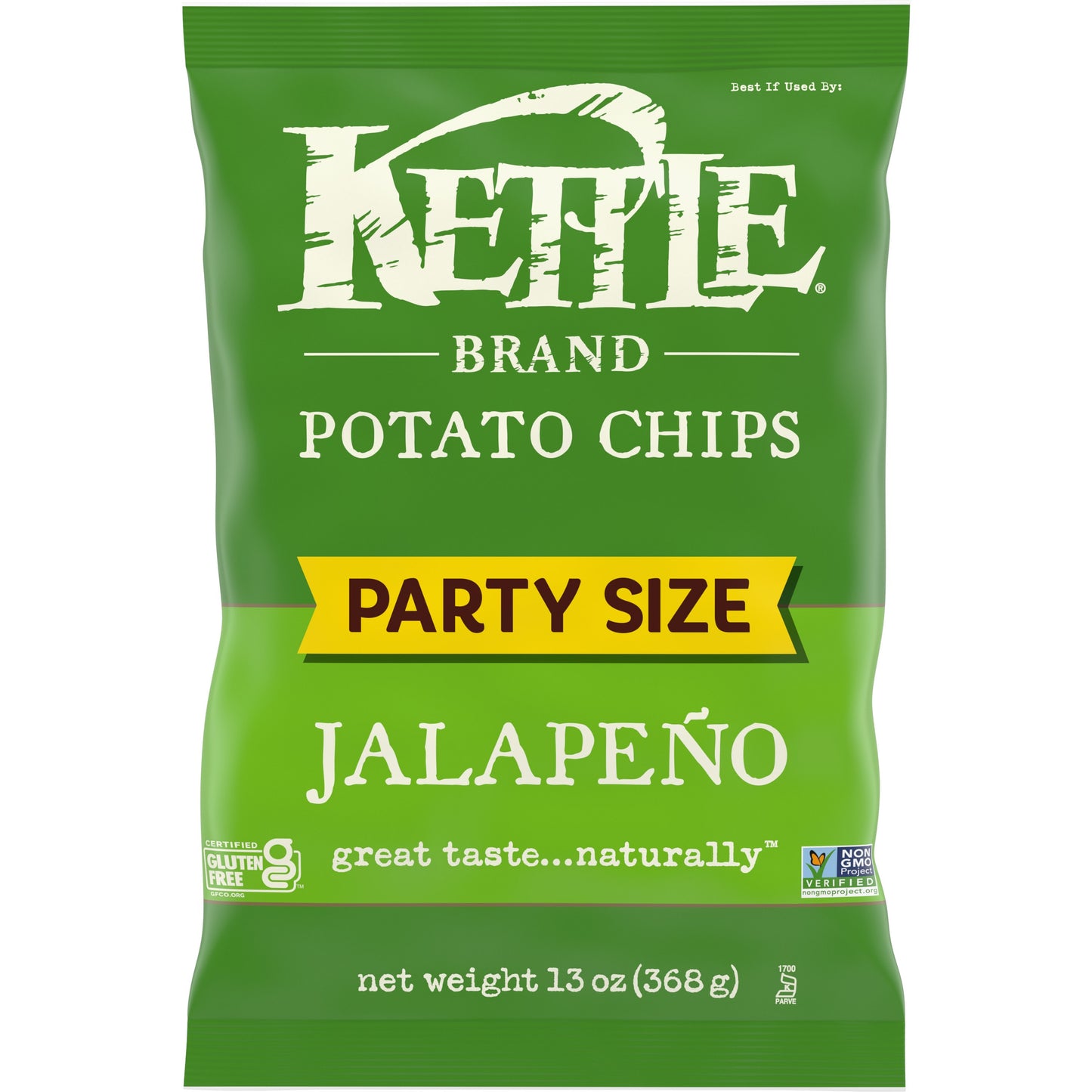 Kettle Foods Chip Potato Jalapeno Party Size 13 oz (Pack of 9)