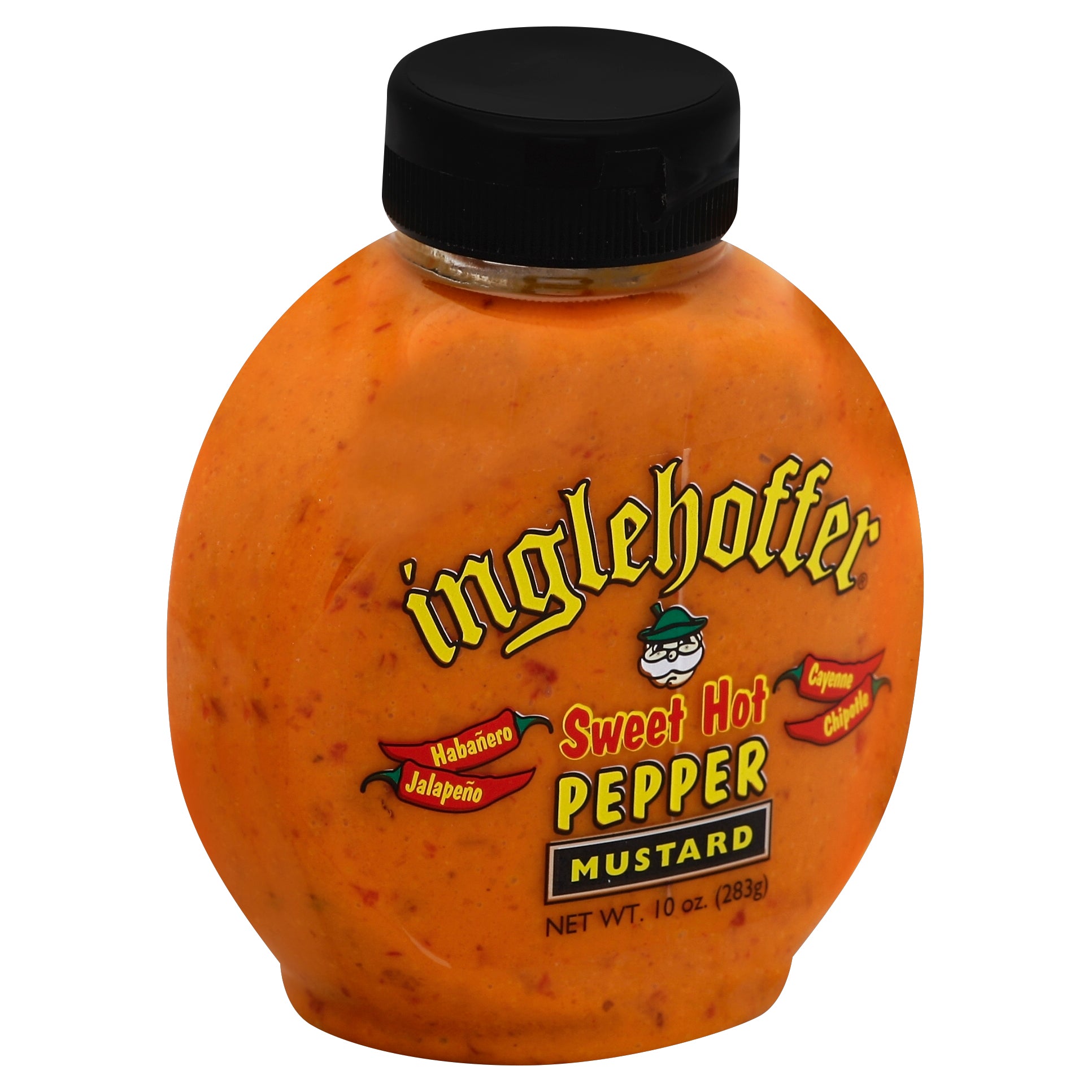 Inglehoffer Mustard Habanero Jalapeno Hot Sweet 10 oz (Pack Of 6)