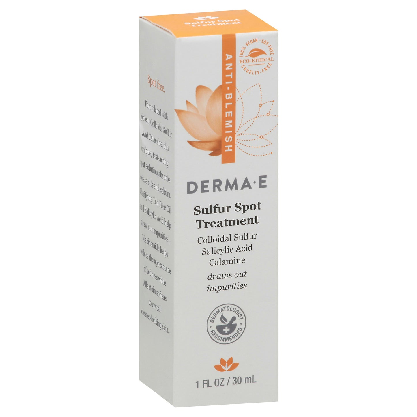 Derma E Sulfur Spot Treatmnt Acne 1 Oz