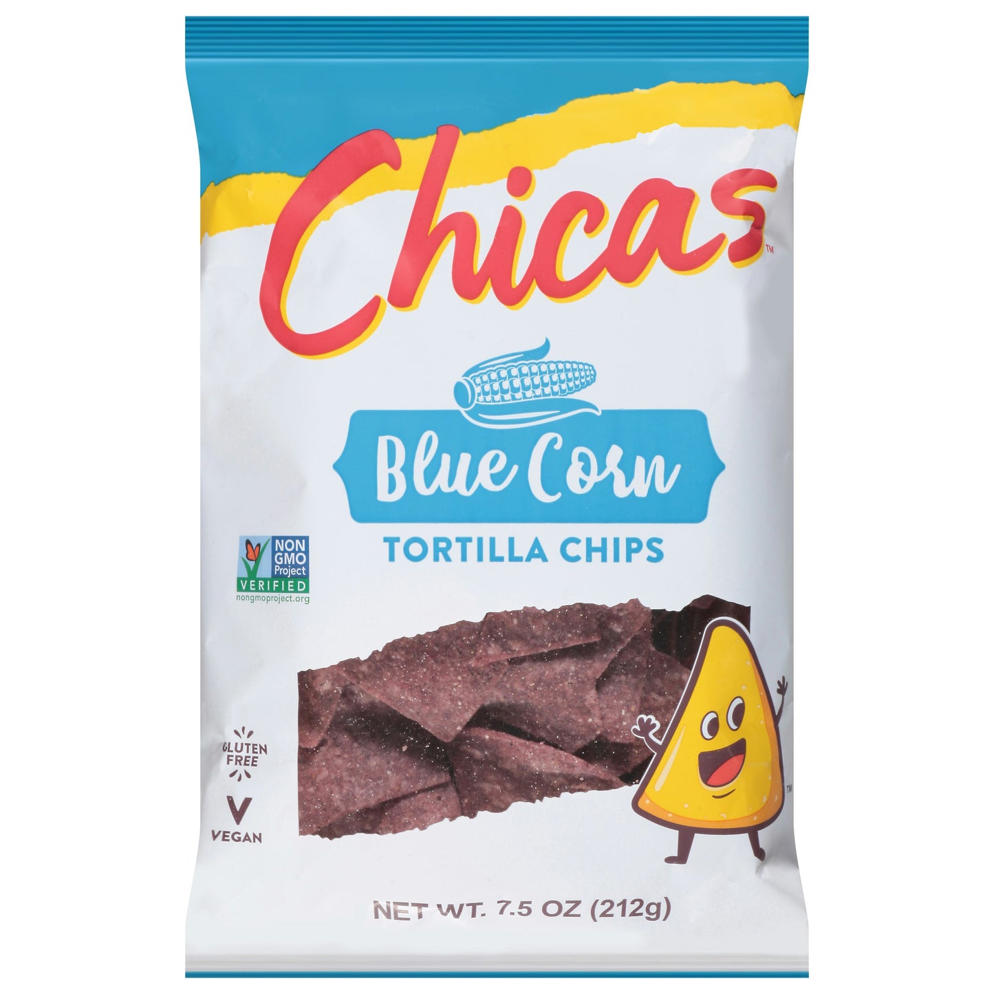 Chicas Chips Corn Tortilla Blue 7.5 Oz Pack of 9
